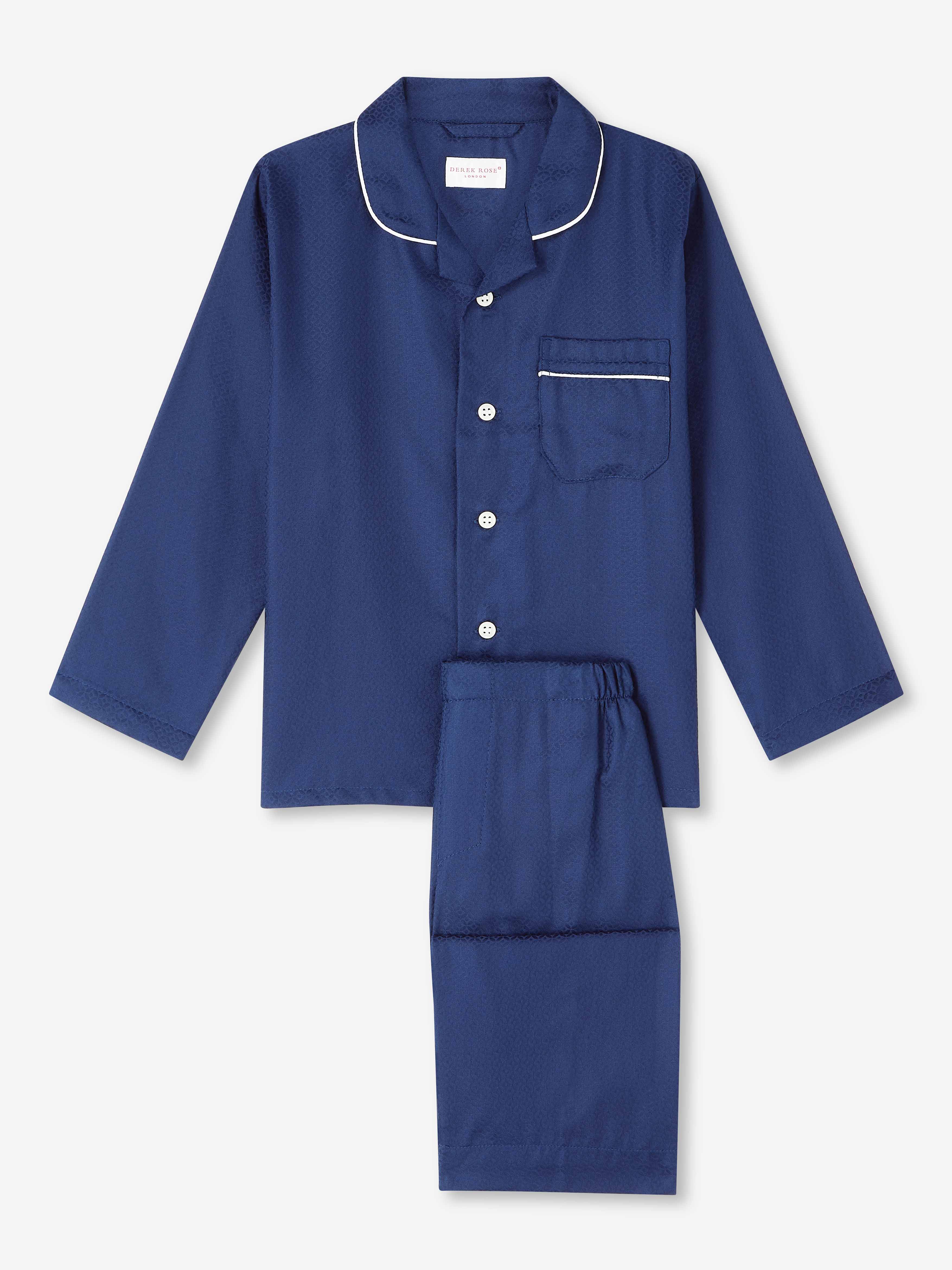 Kids' Pyjamas Lombard 6 Cotton Jacquard Navy