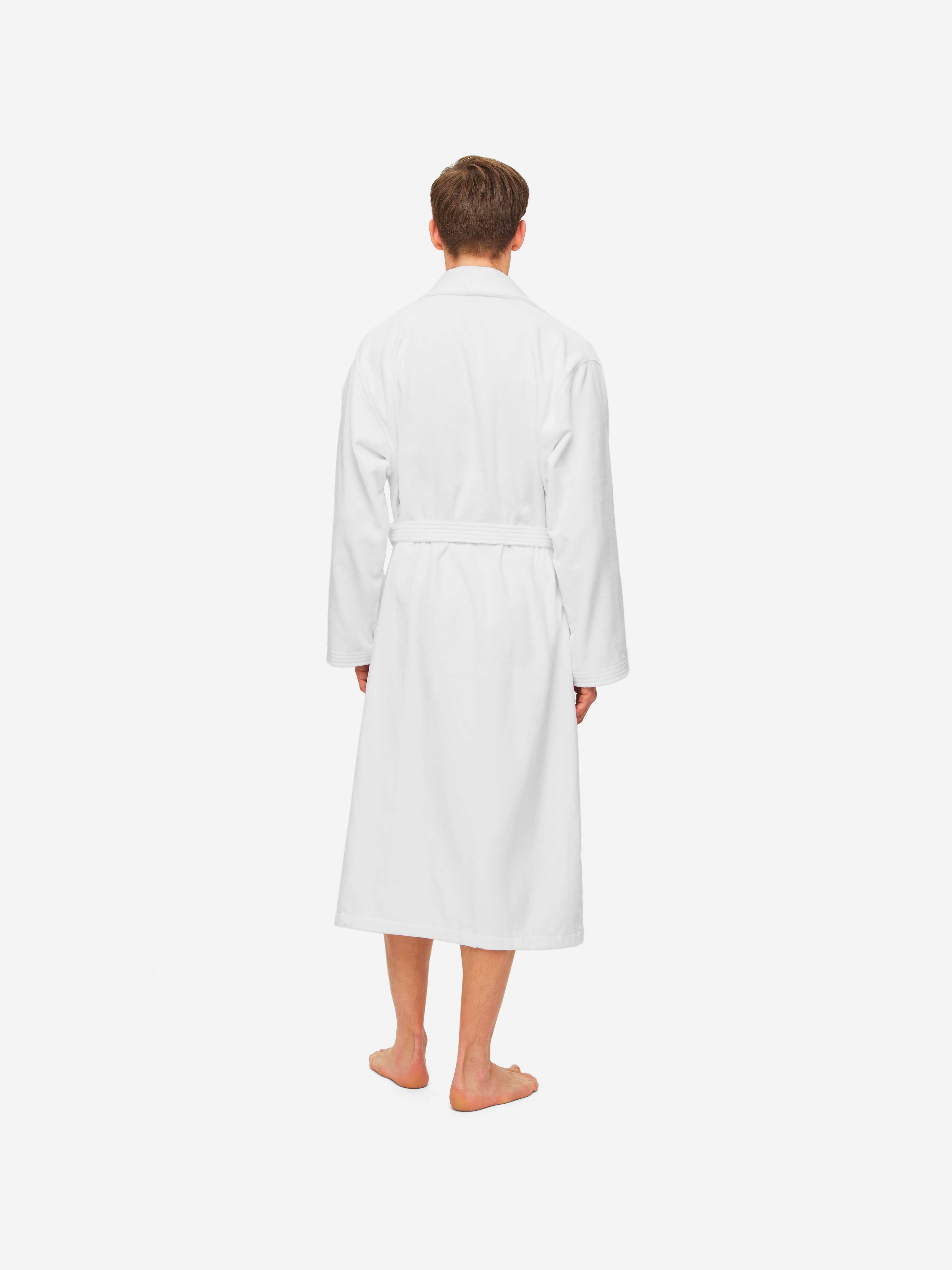 Men's Bathrobe Triton 10 Terry Cotton White 