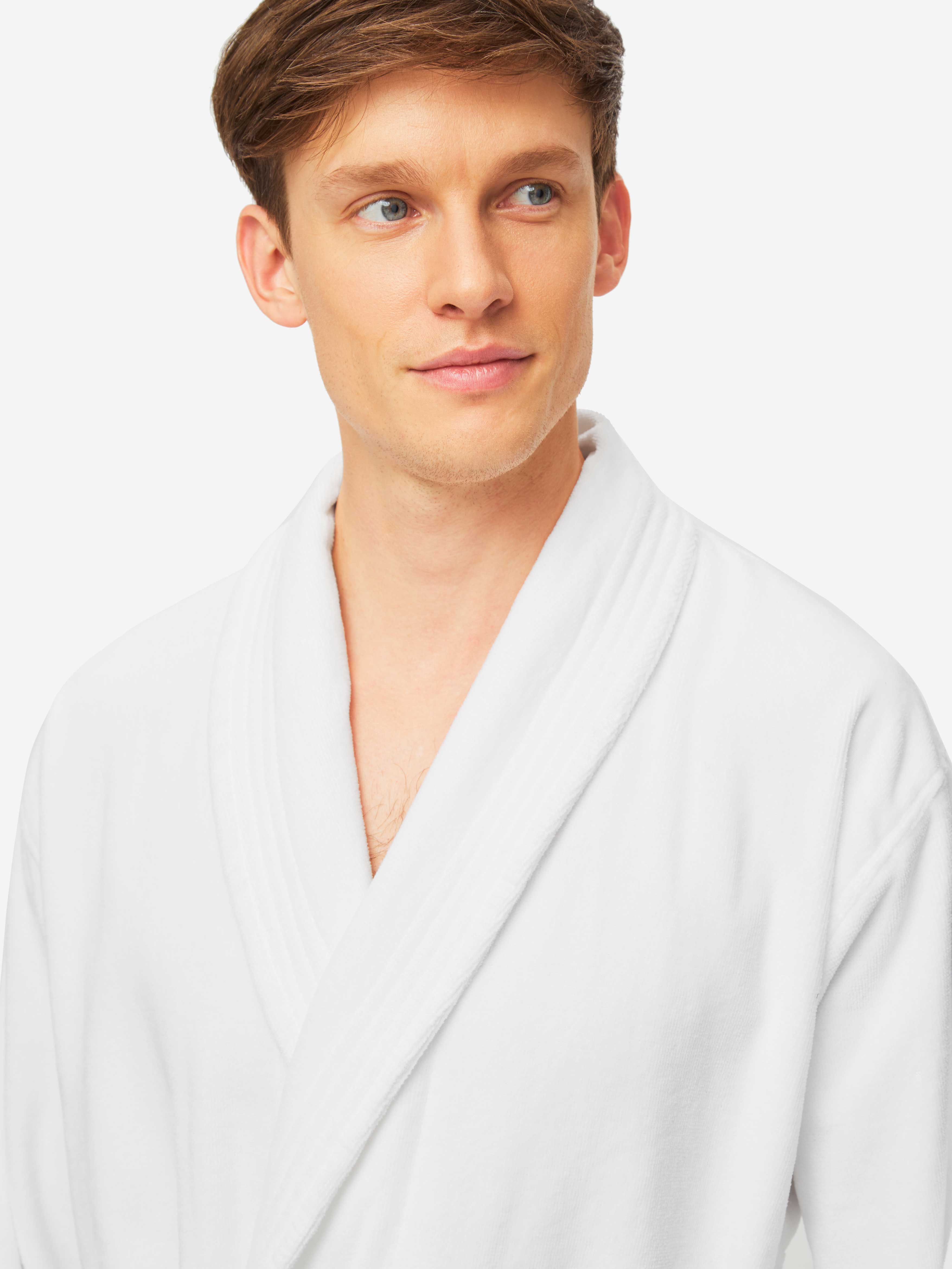 Men's Bathrobe Triton 10 Terry Cotton White 