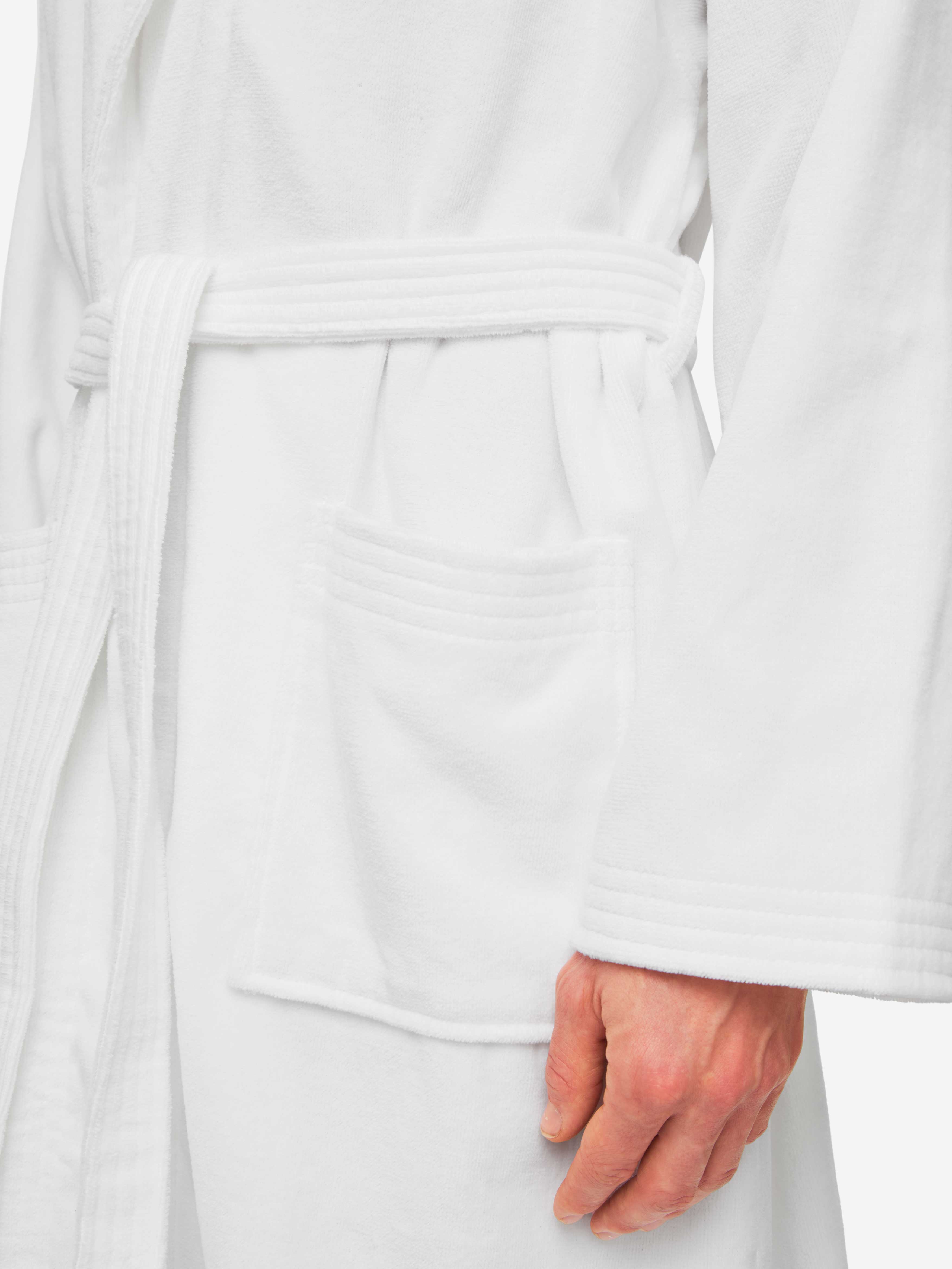 Men's Bathrobe Triton 10 Terry Cotton White 