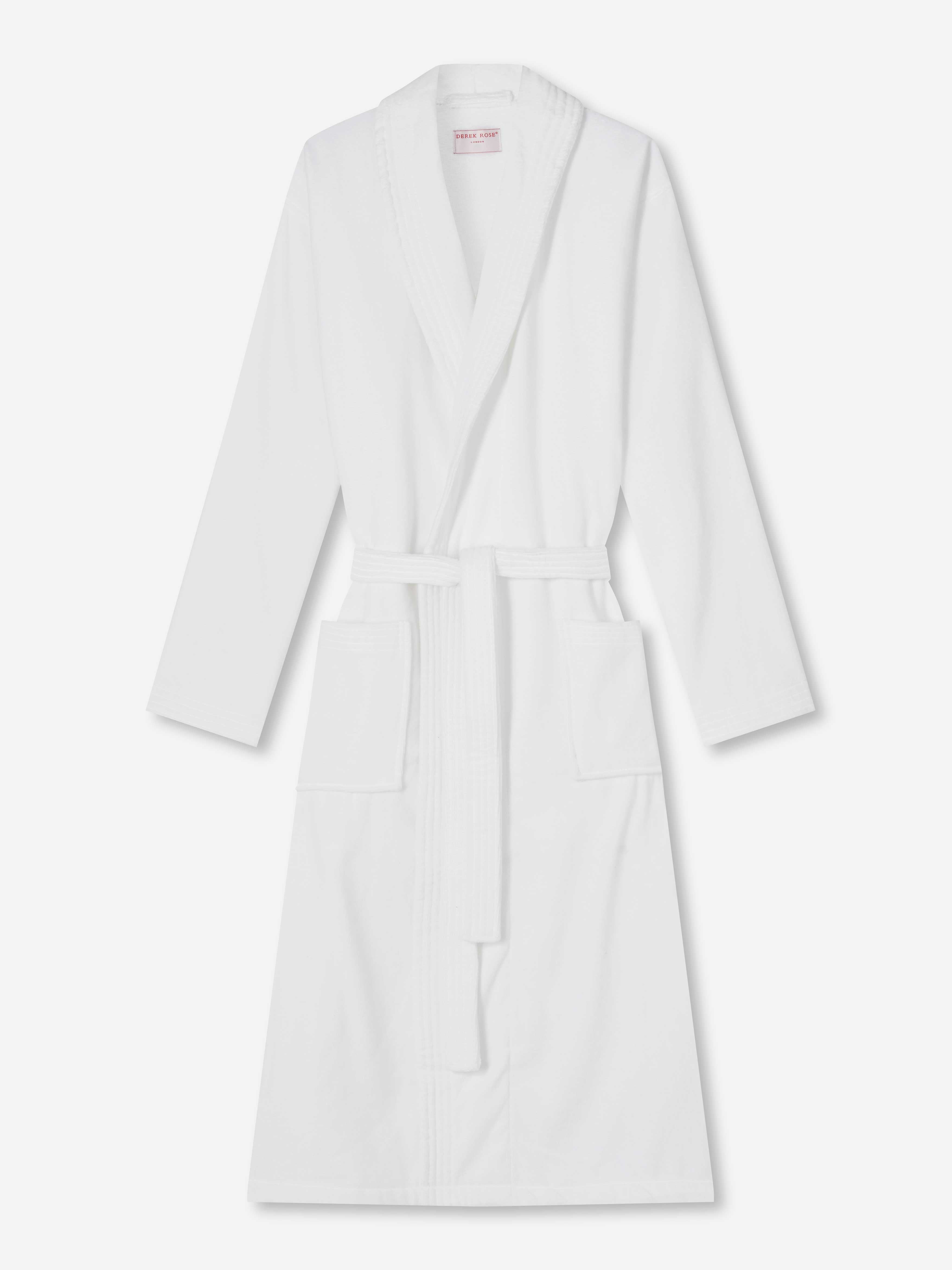 Men's Bathrobe Triton 10 Terry Cotton White 