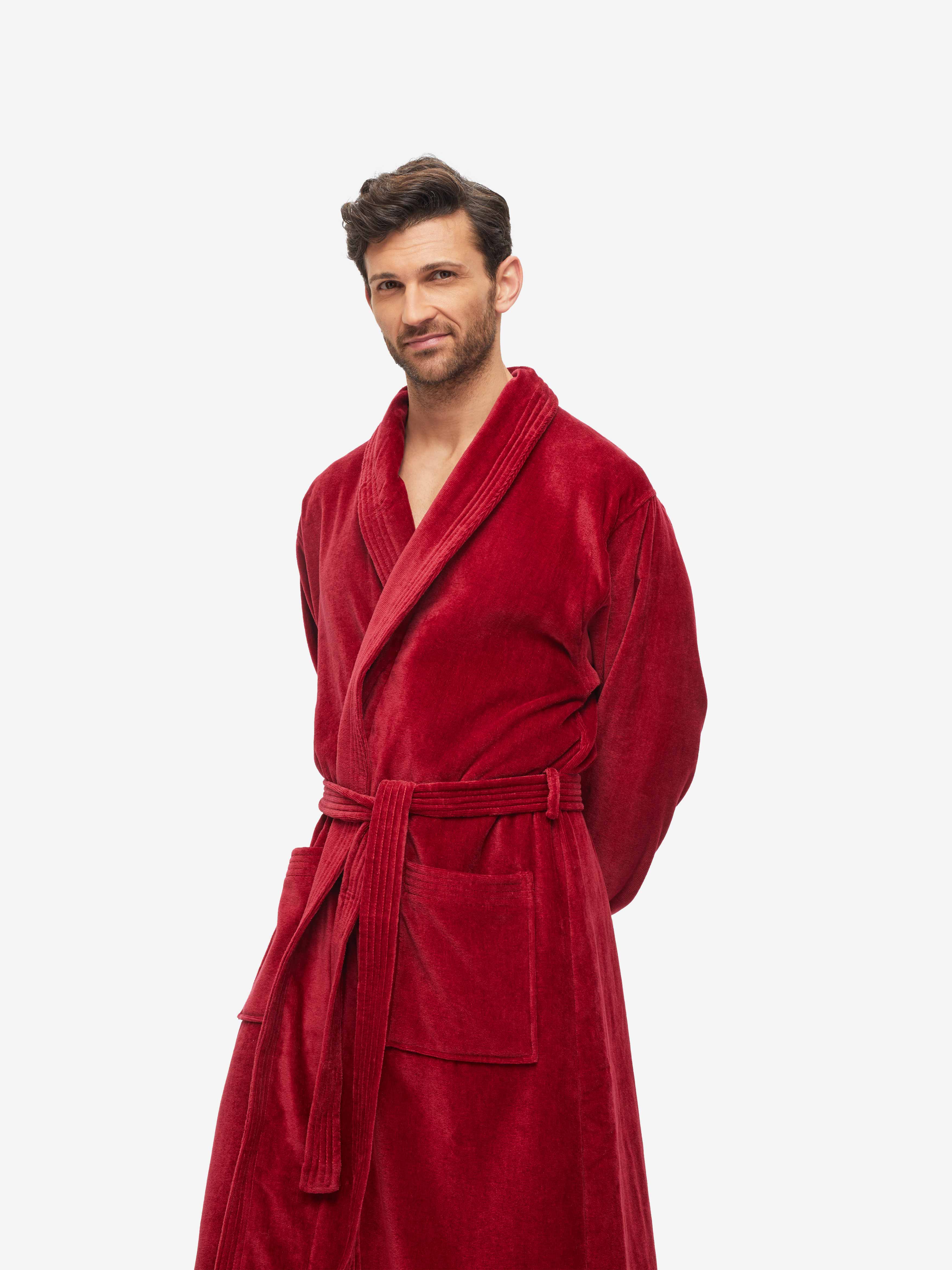 Men's Bathrobe Triton 10 Terry Cotton Wine