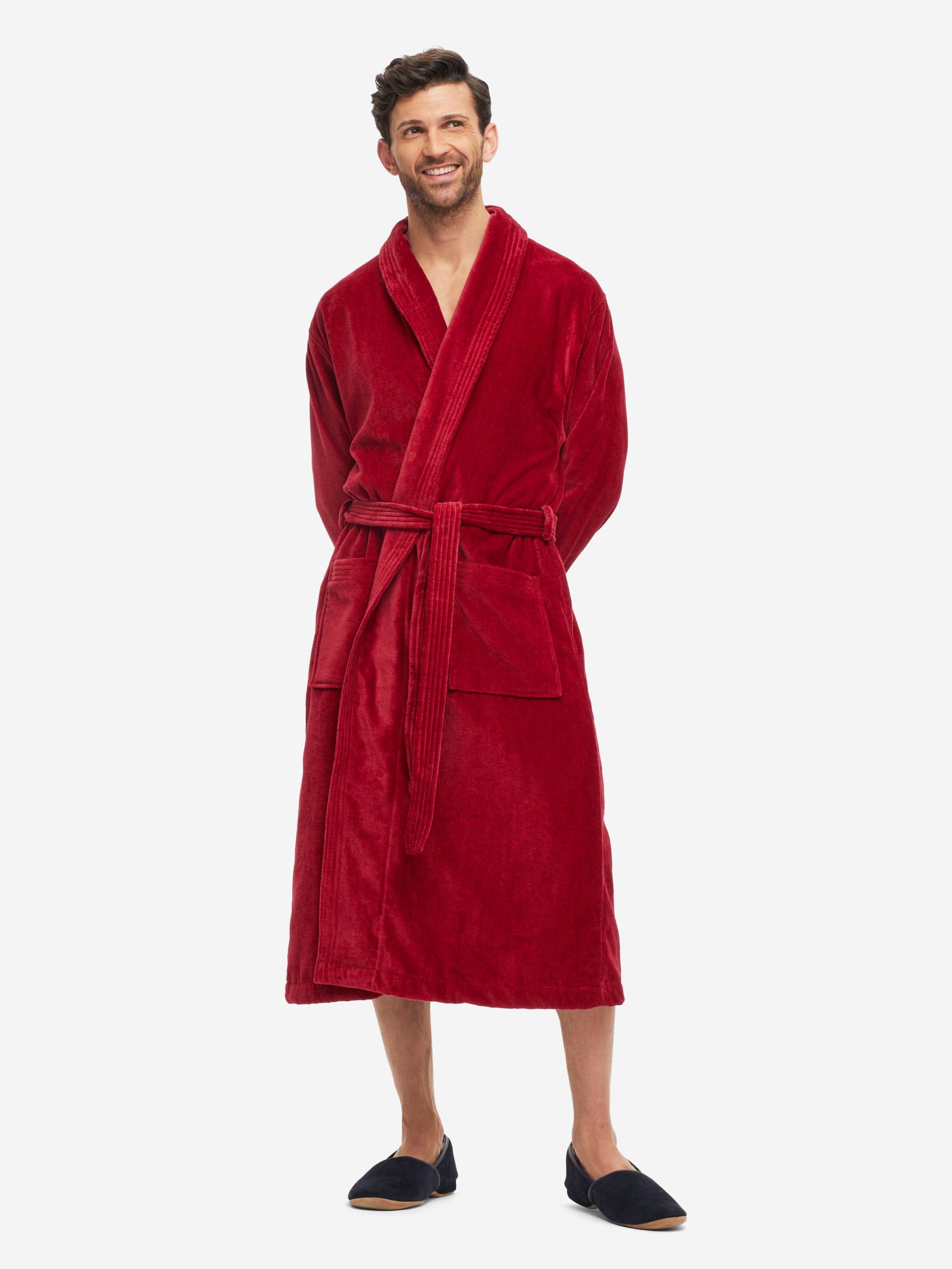 Men's Bathrobe Triton 10 Terry Cotton Wine