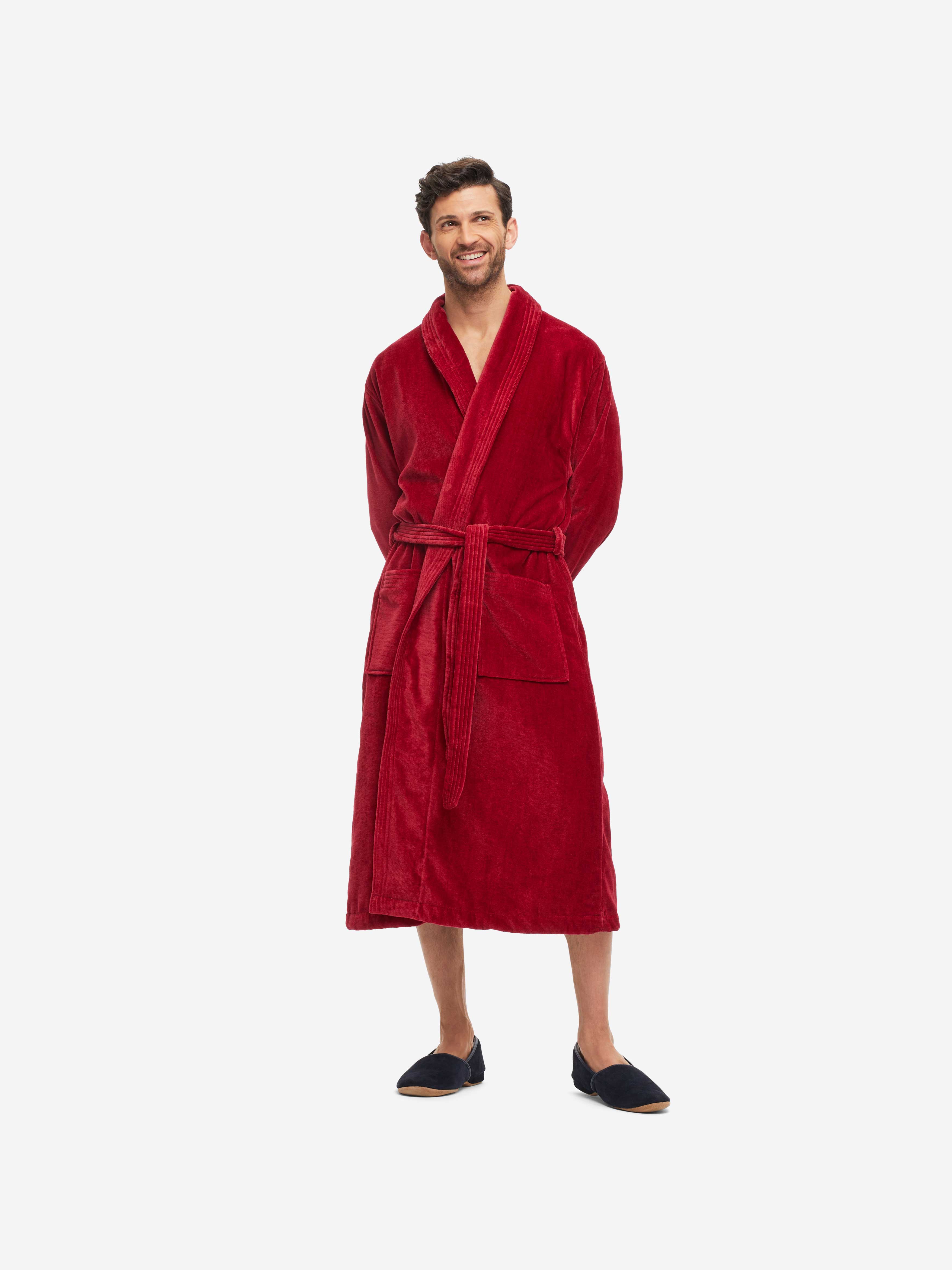 Men's Bathrobe Triton 10 Terry Cotton Wine