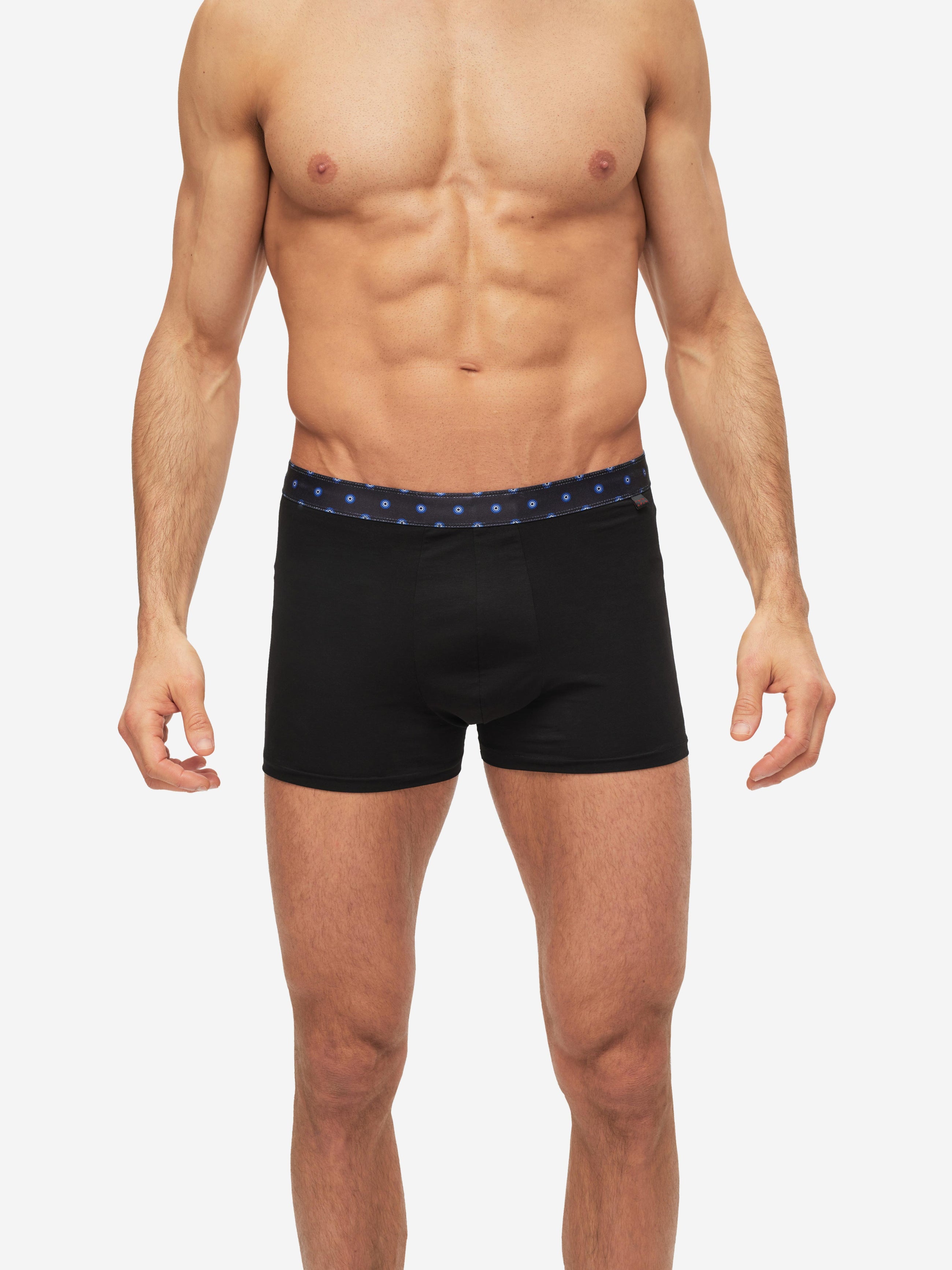 NEXT Hipsters Grey/Black Luxury Cotton Boxers Pack Of Four in