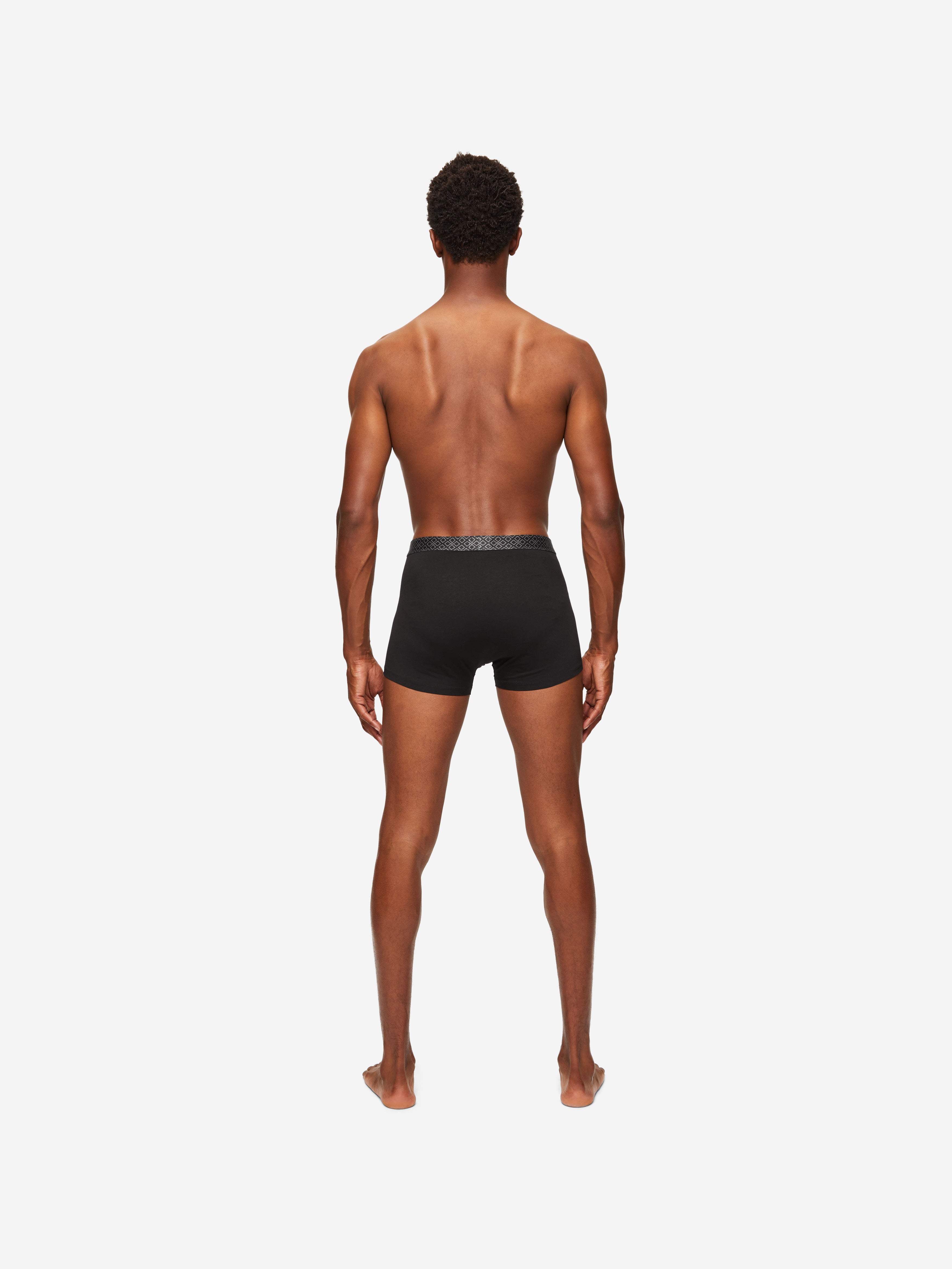 Men's Boxer Briefs Band 57 Pima Cotton Stretch Black