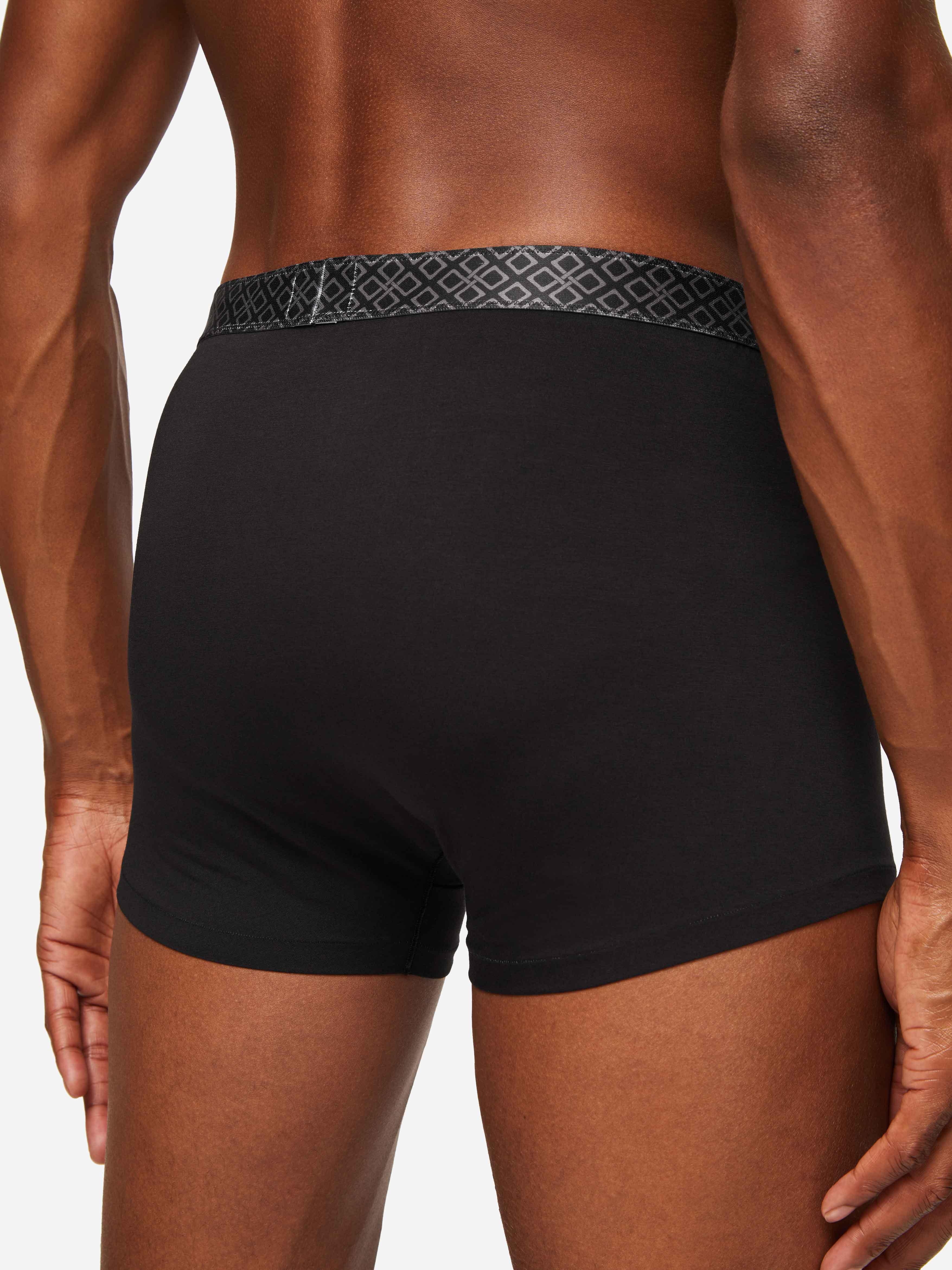 Men's Boxer Briefs Band 57 Pima Cotton Stretch Black