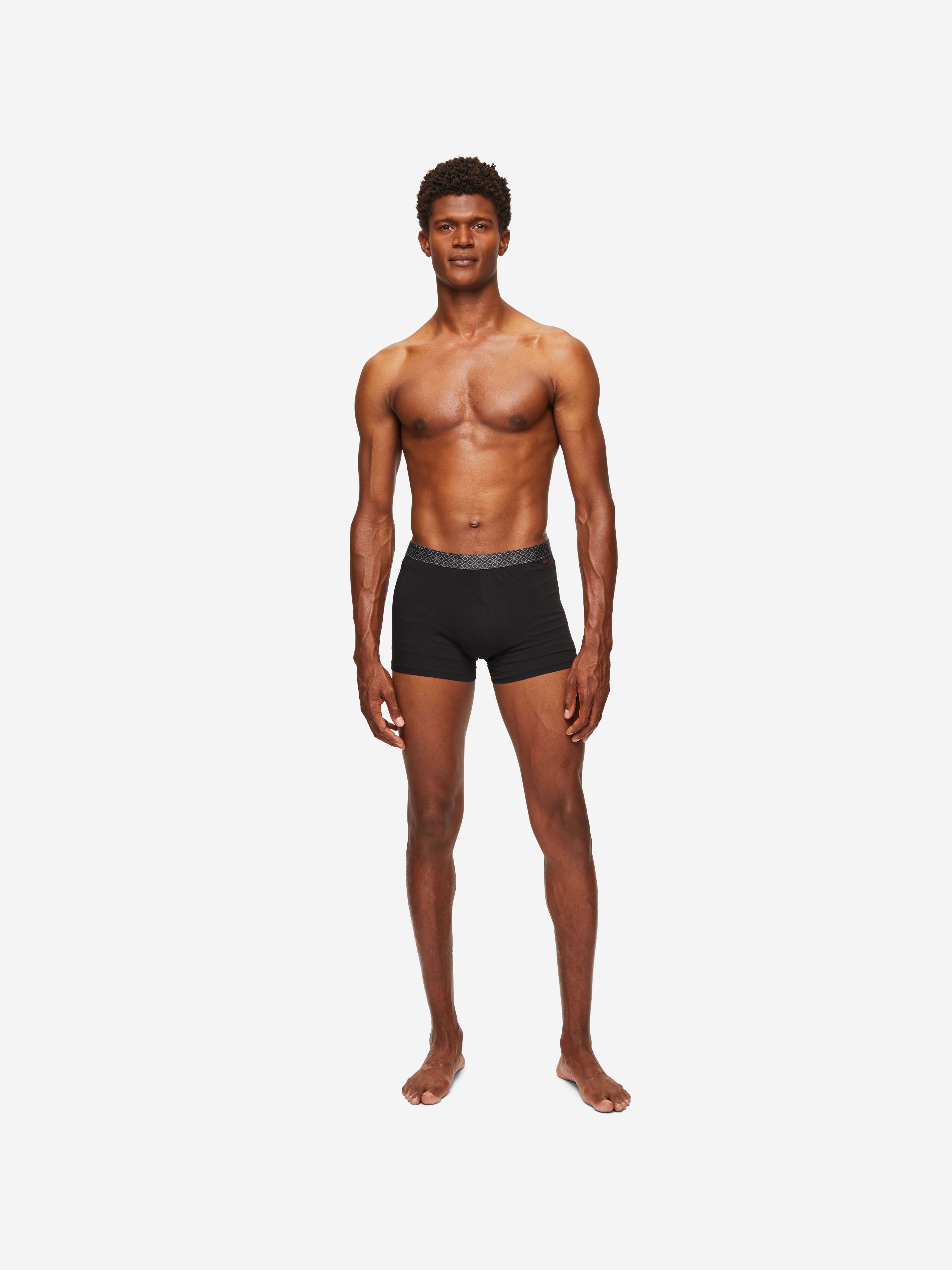 Men's Boxer Briefs Band 57 Pima Cotton Stretch Black