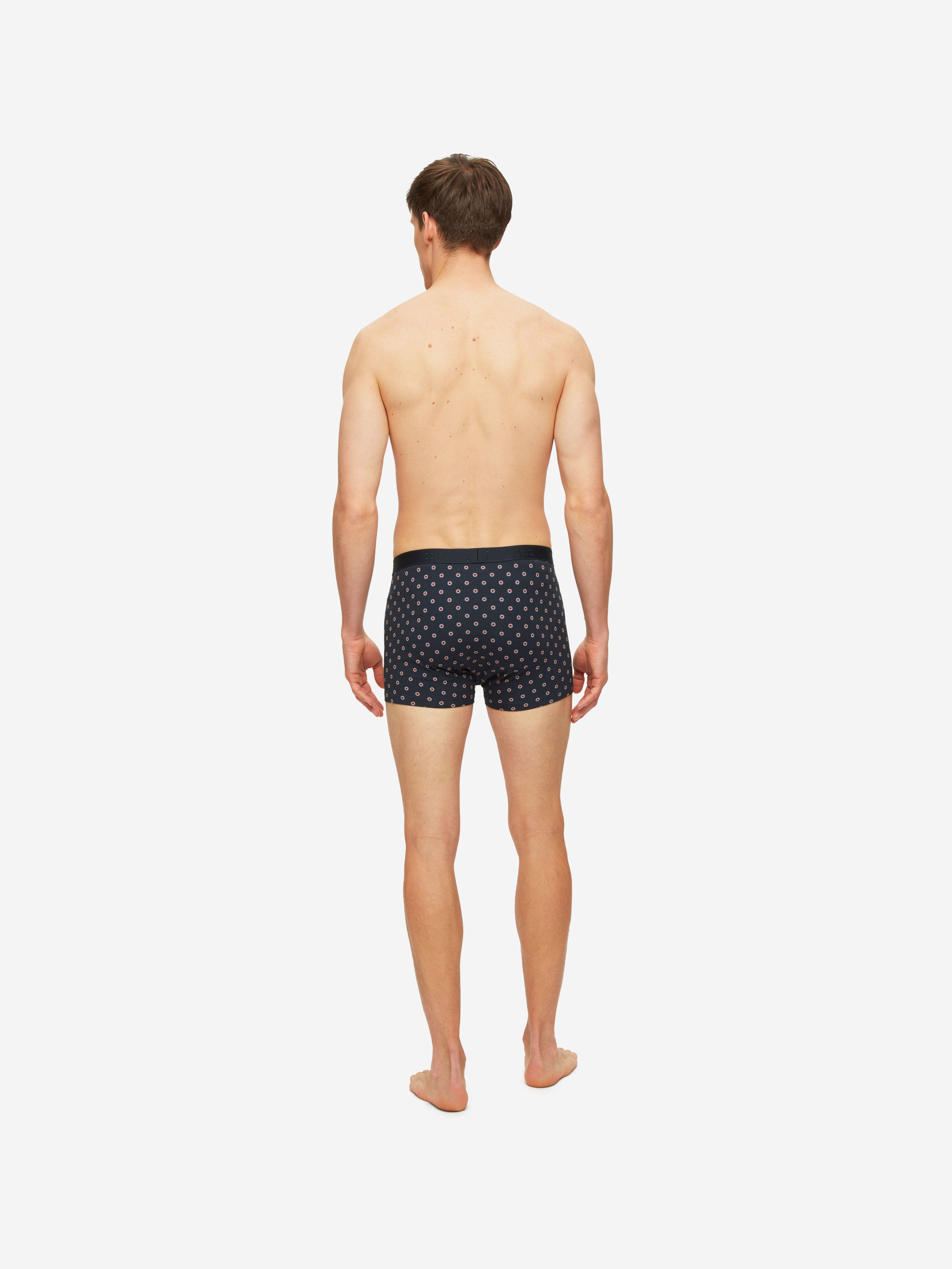 Men's Boxer Briefs Spot 5 Pima Cotton Stretch Navy