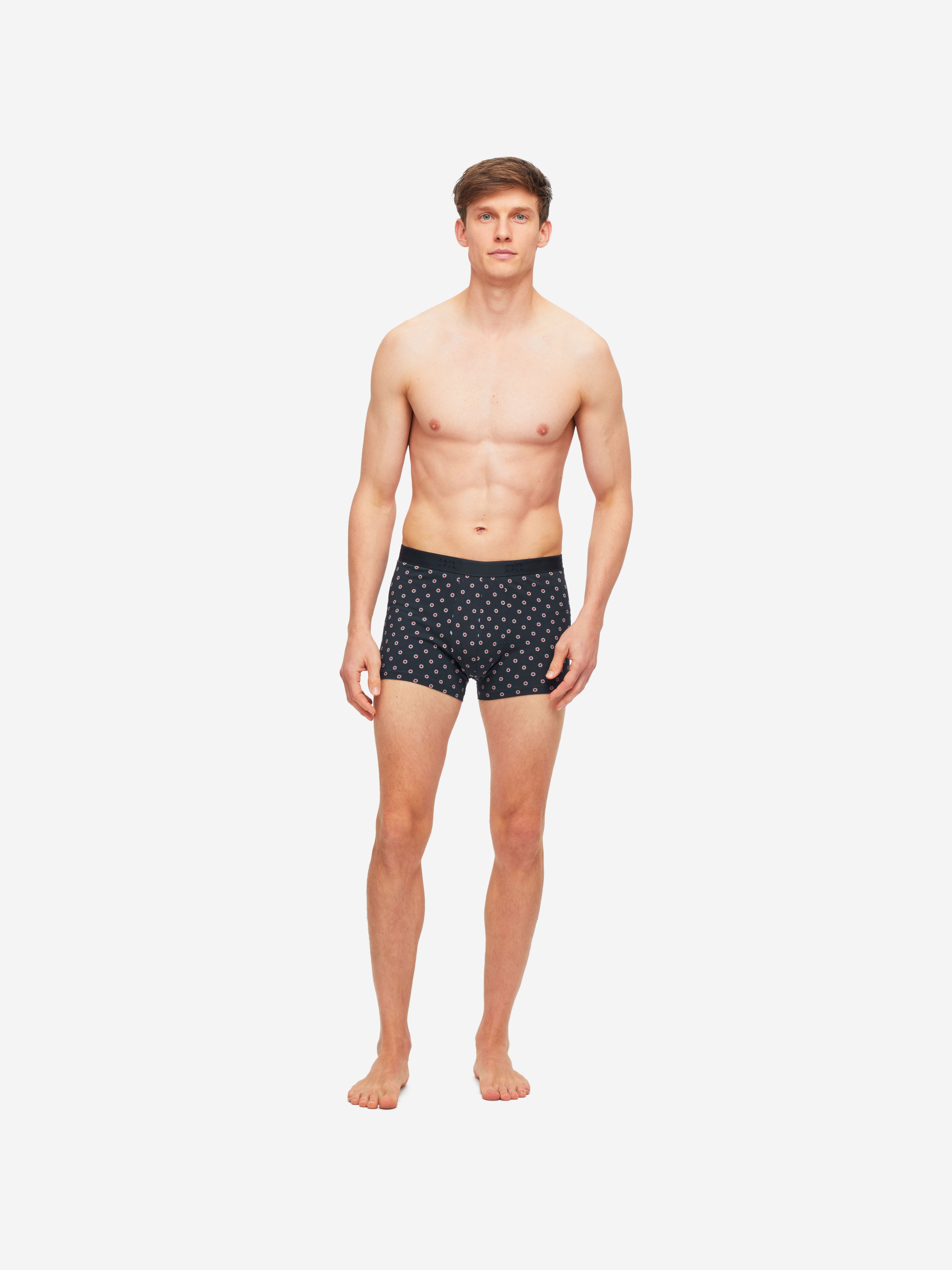 Men's Boxer Briefs Spot 5 Pima Cotton Stretch Navy