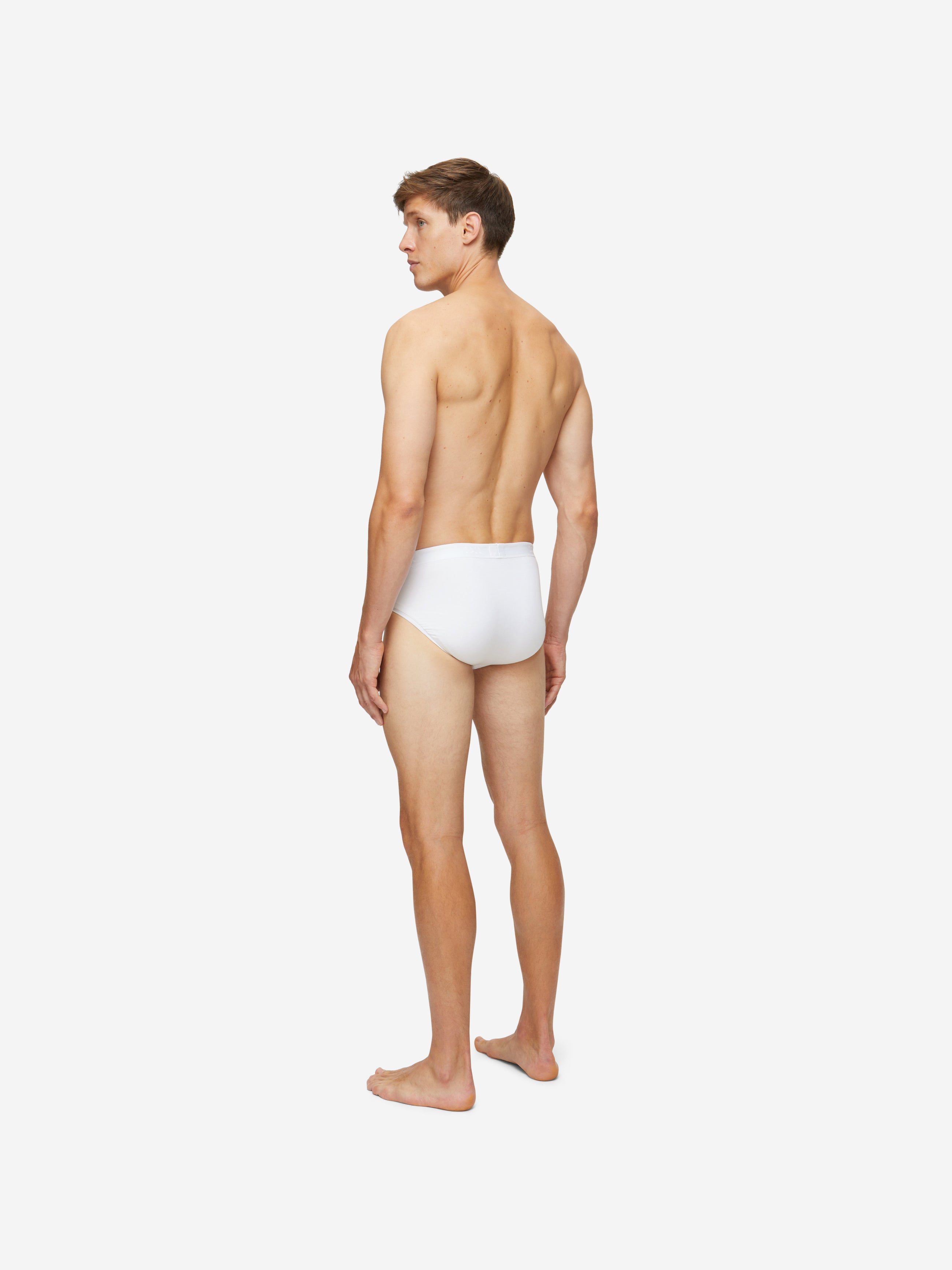 Buy online Men White Set Of 3 Solid Micro Modal Trunk Briefs from