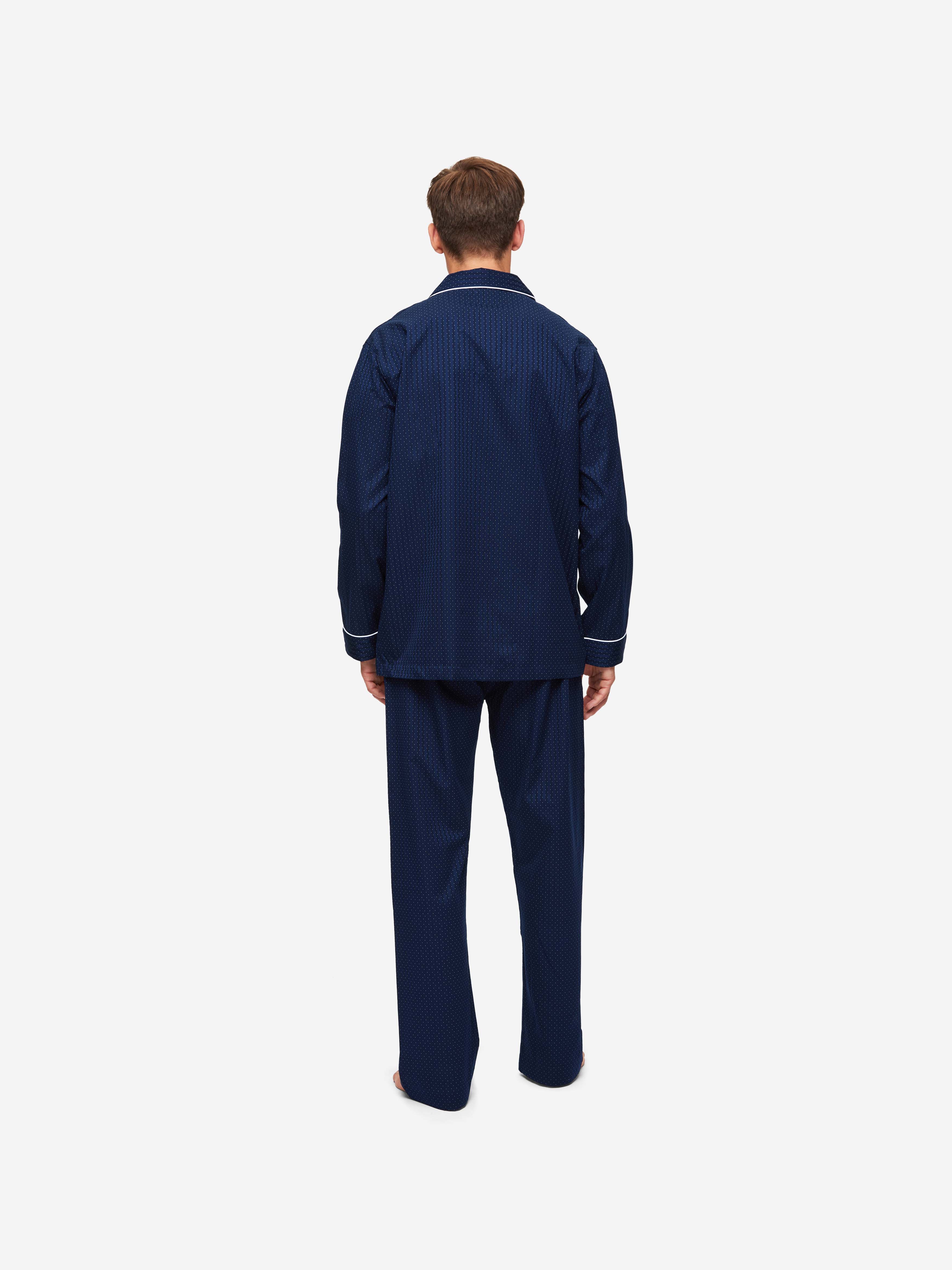 Men's Classic Fit Pajamas Royal 40 Cotton Navy