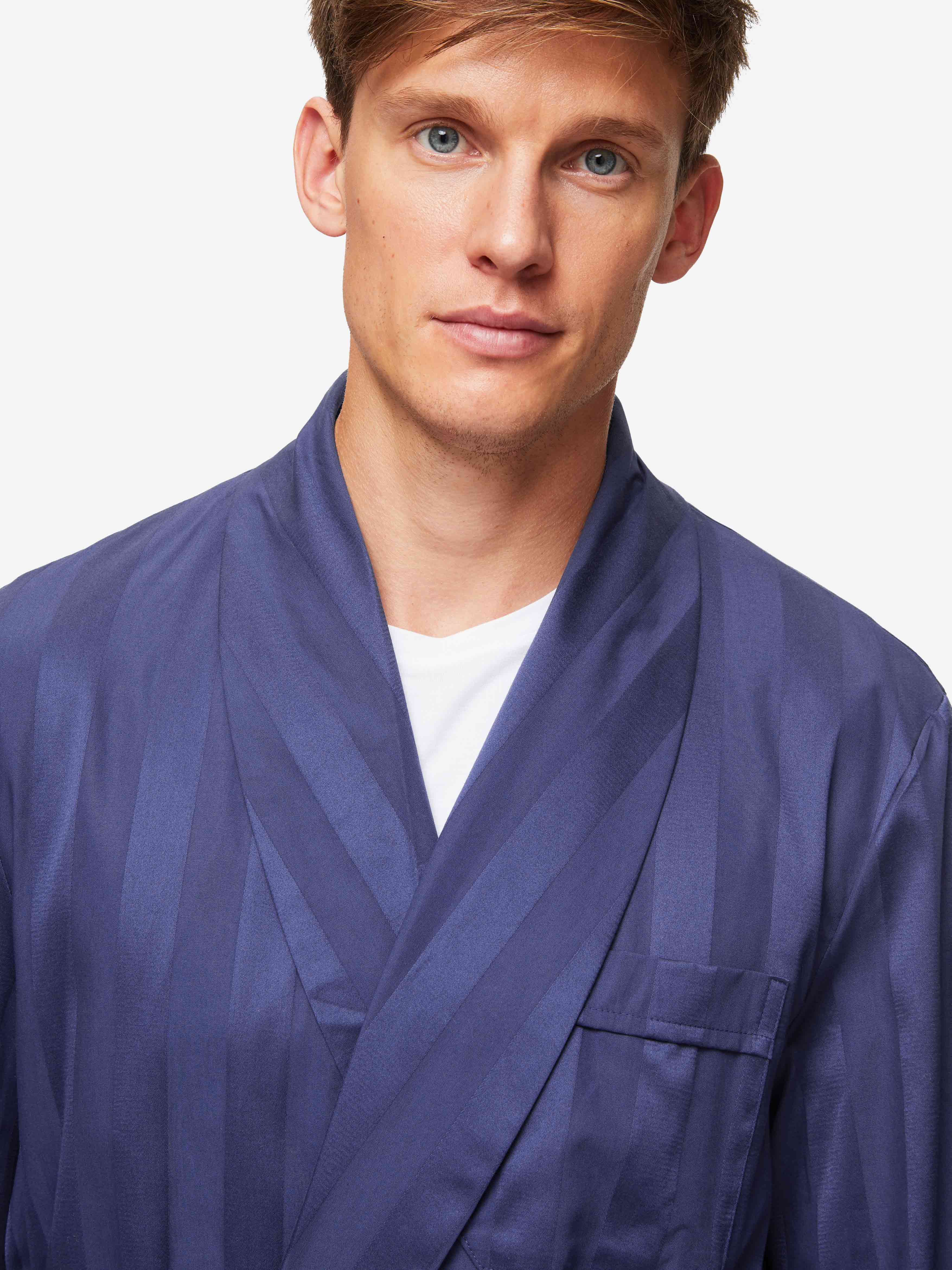 Men's Robe Lingfield Cotton Navy