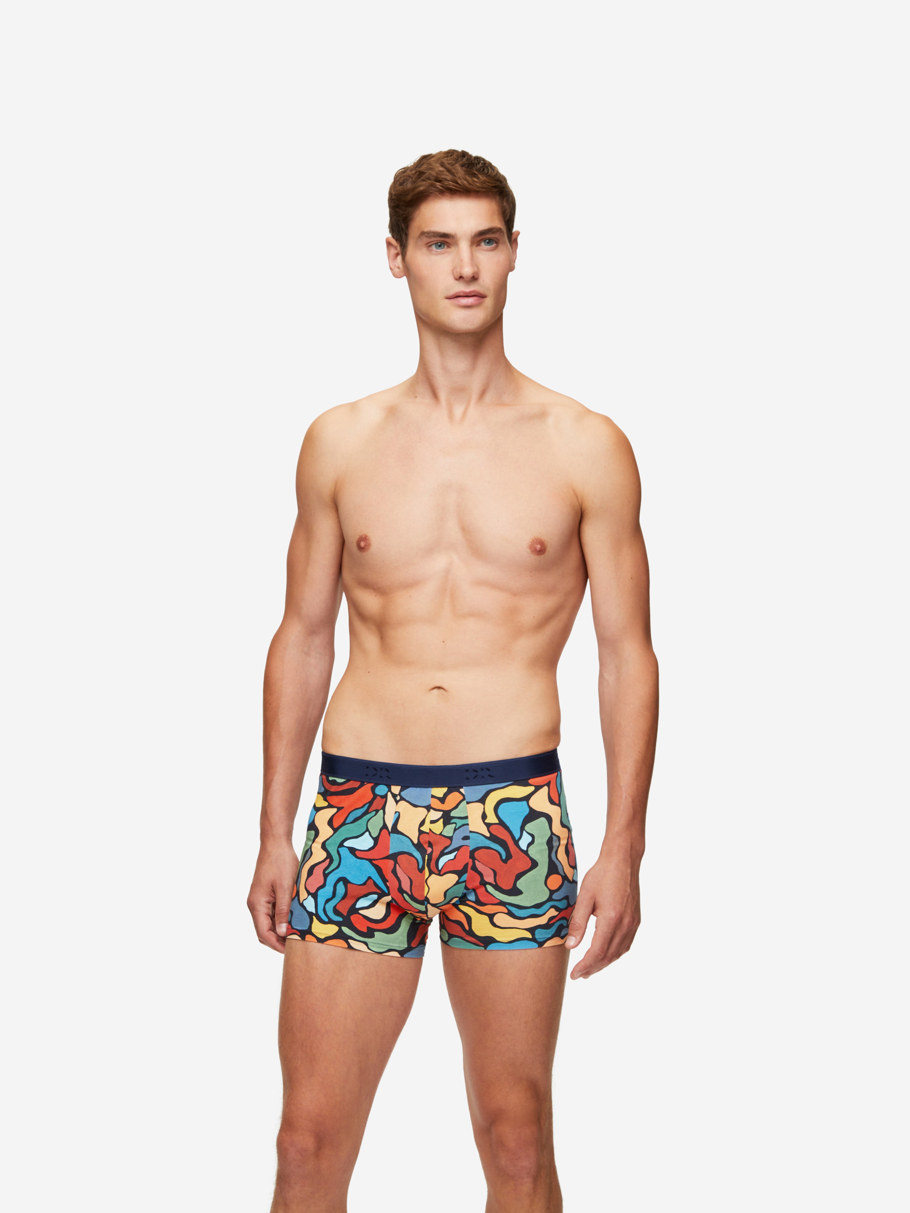 Men's Boxer Briefs Abstract Pima Cotton Stretch Multi