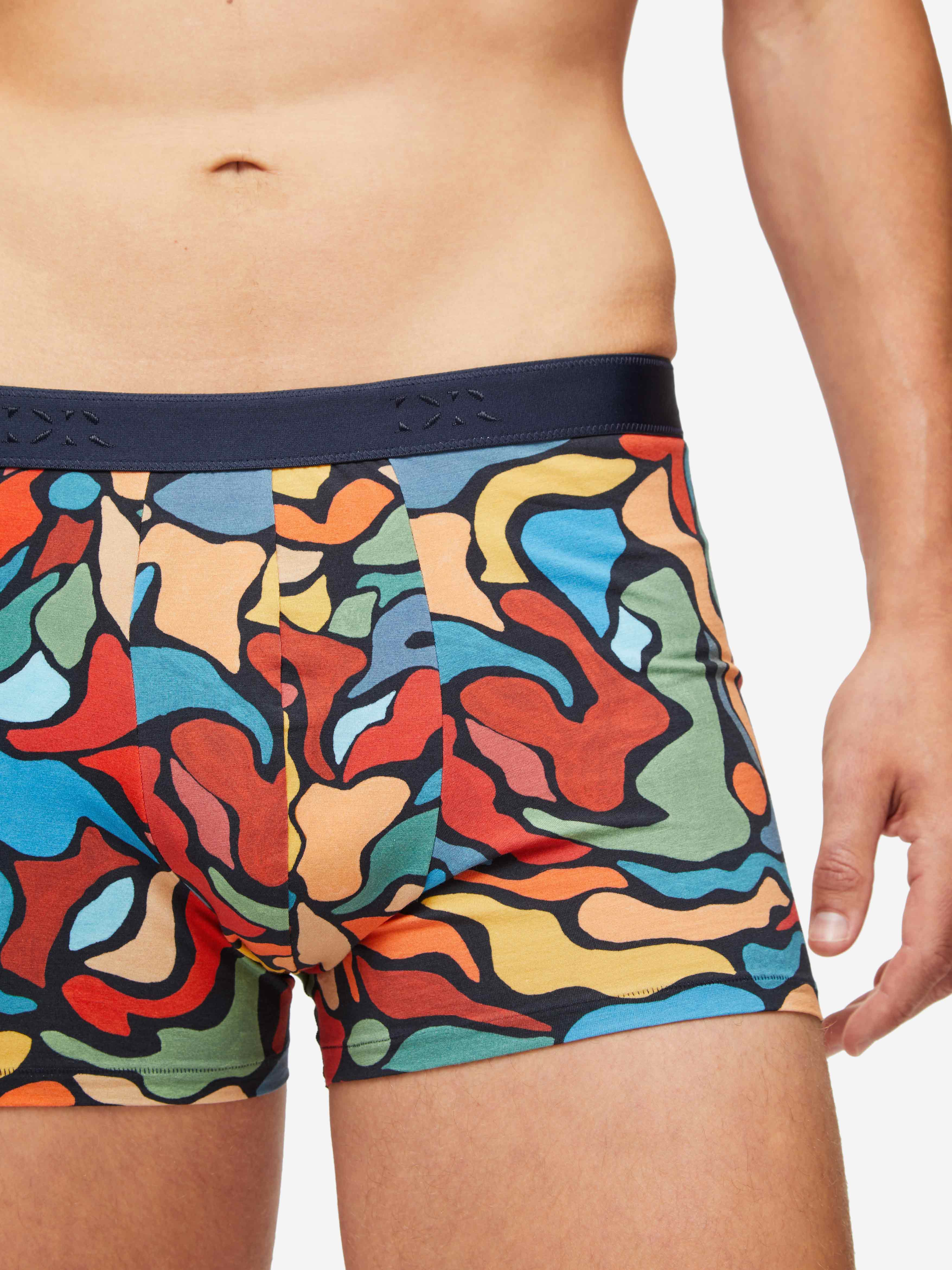 Men's Boxer Briefs Abstract Pima Cotton Stretch Multi