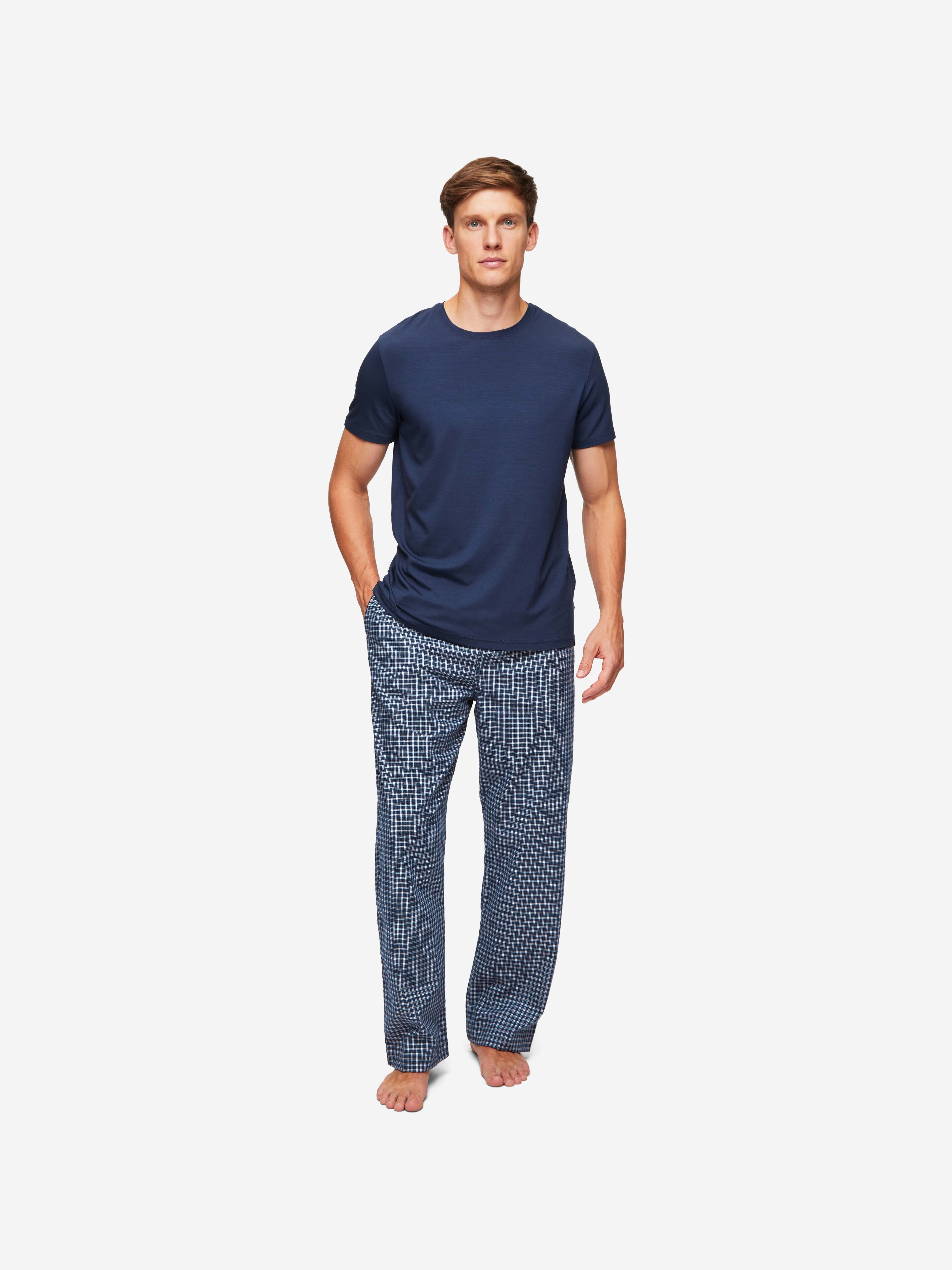 Men's Lounge Pants Braemar 32 Brushed Cotton Navy