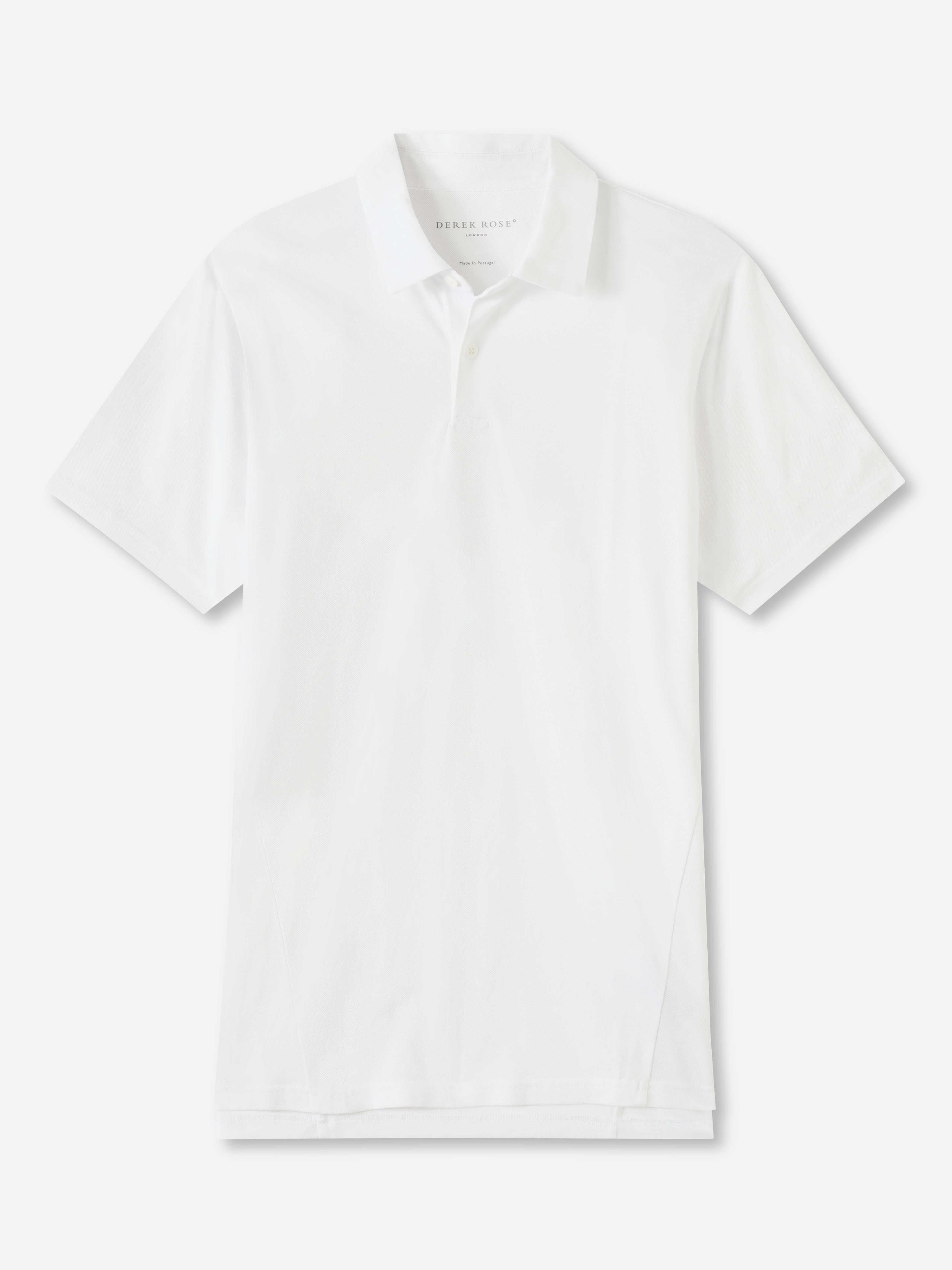 Men's Polo Shirt Ramsay Pique Cotton Lyocell White