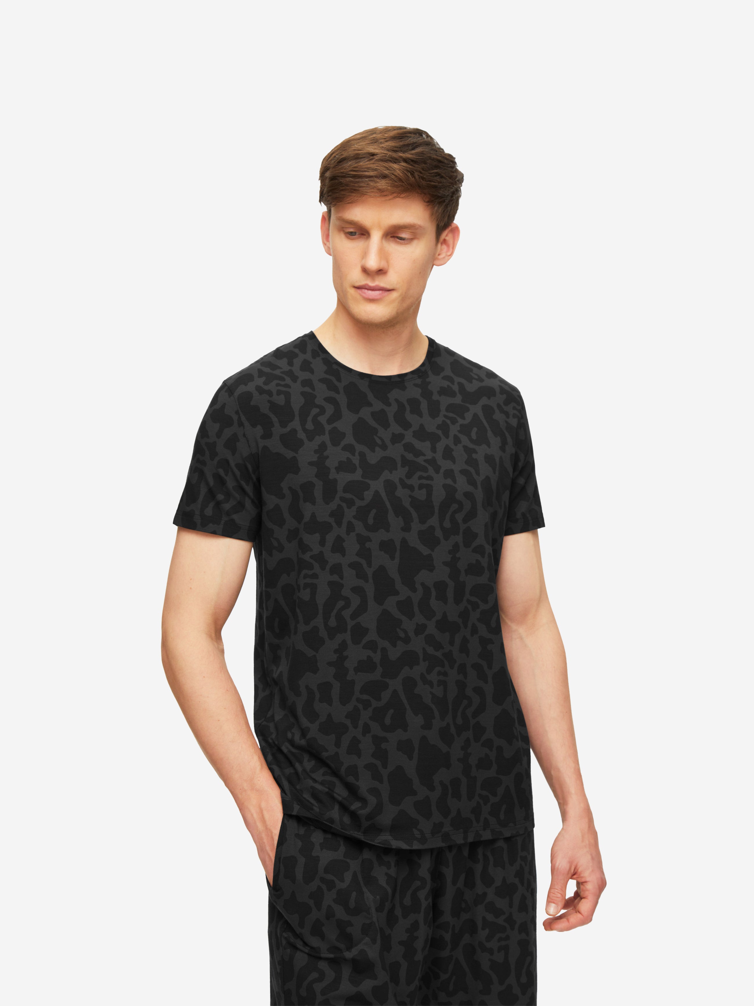 Men's T-Shirt London 7 Micro Modal Stretch Black