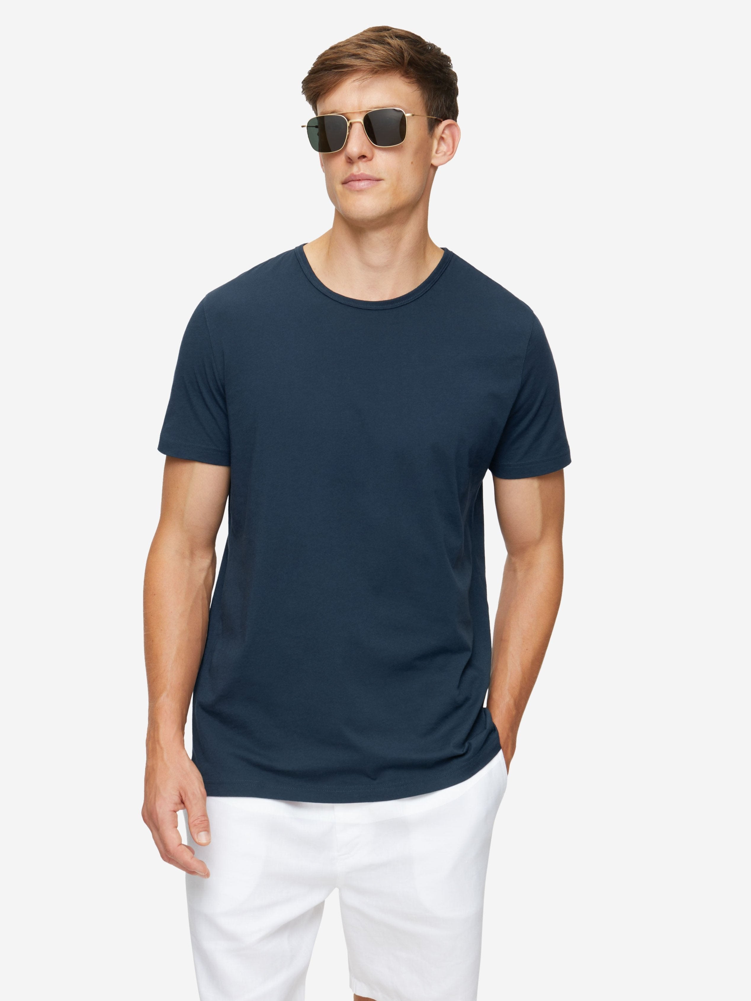 Men's T-Shirt Riley Pima Cotton Navy