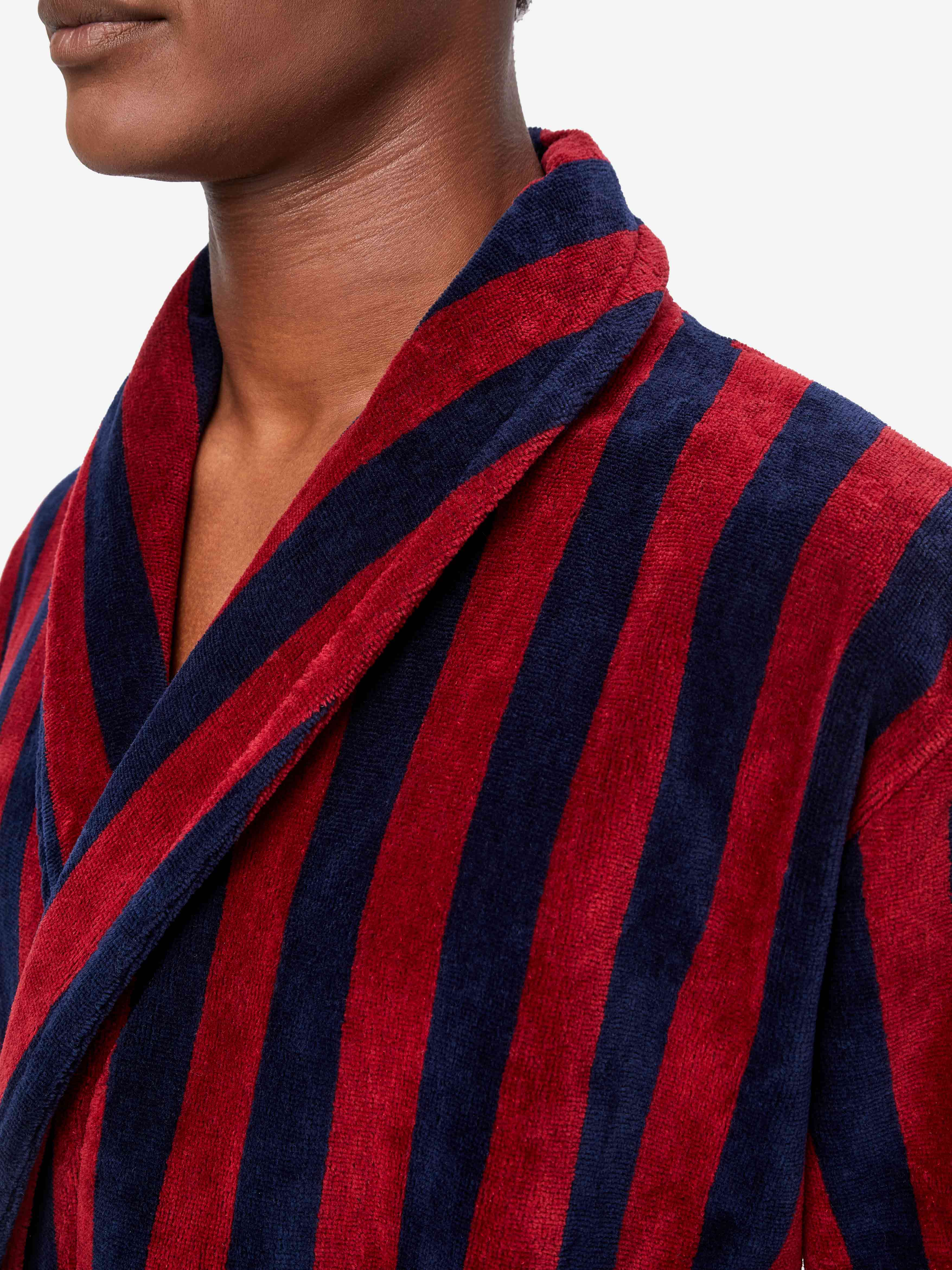 Men's Bathrobe Aston Terry Cotton Red