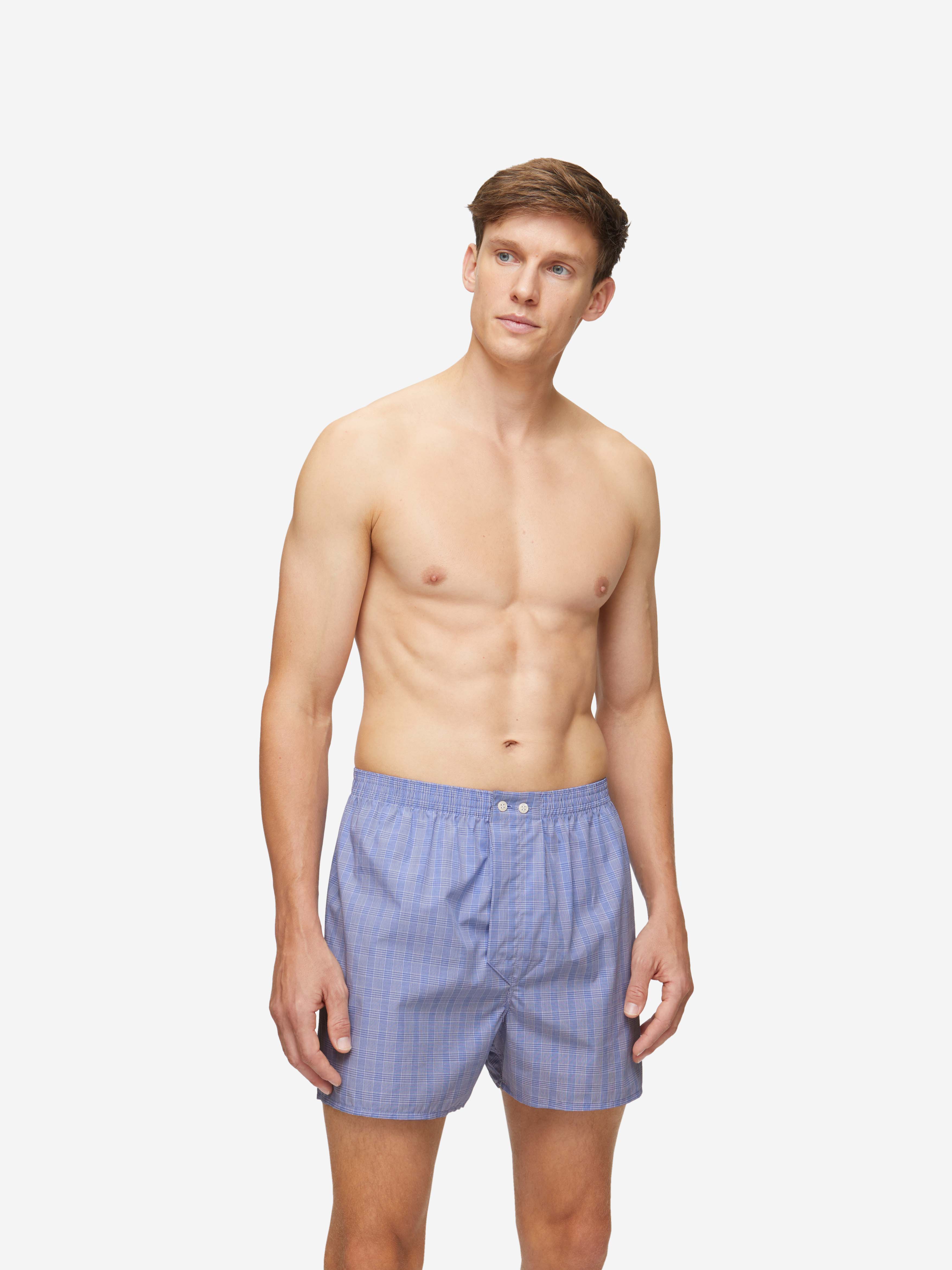 Men's Classic Fit Boxers Felsted 3 Cotton Blue