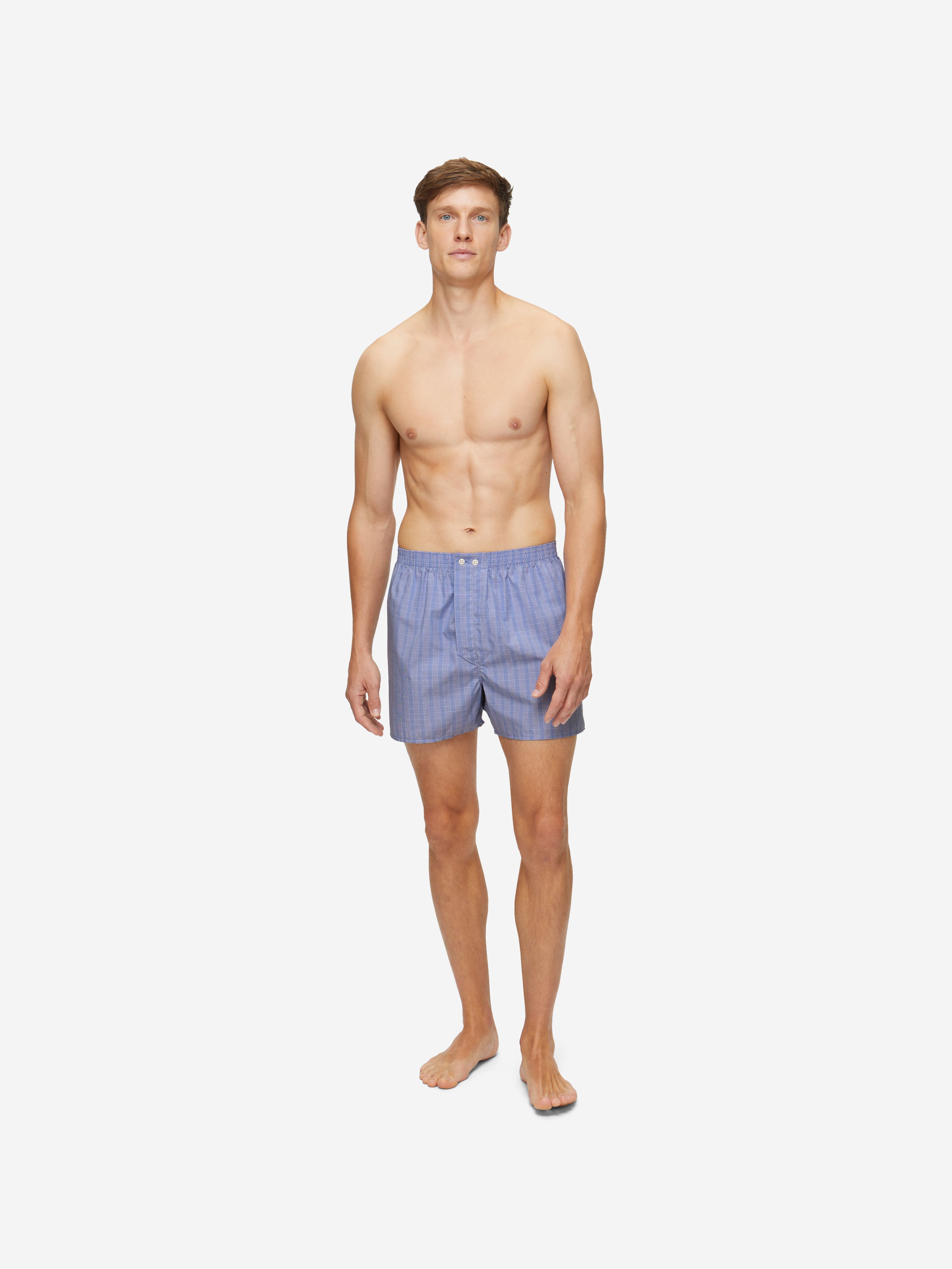 Men's Classic Fit Boxers Felsted 3 Cotton Blue