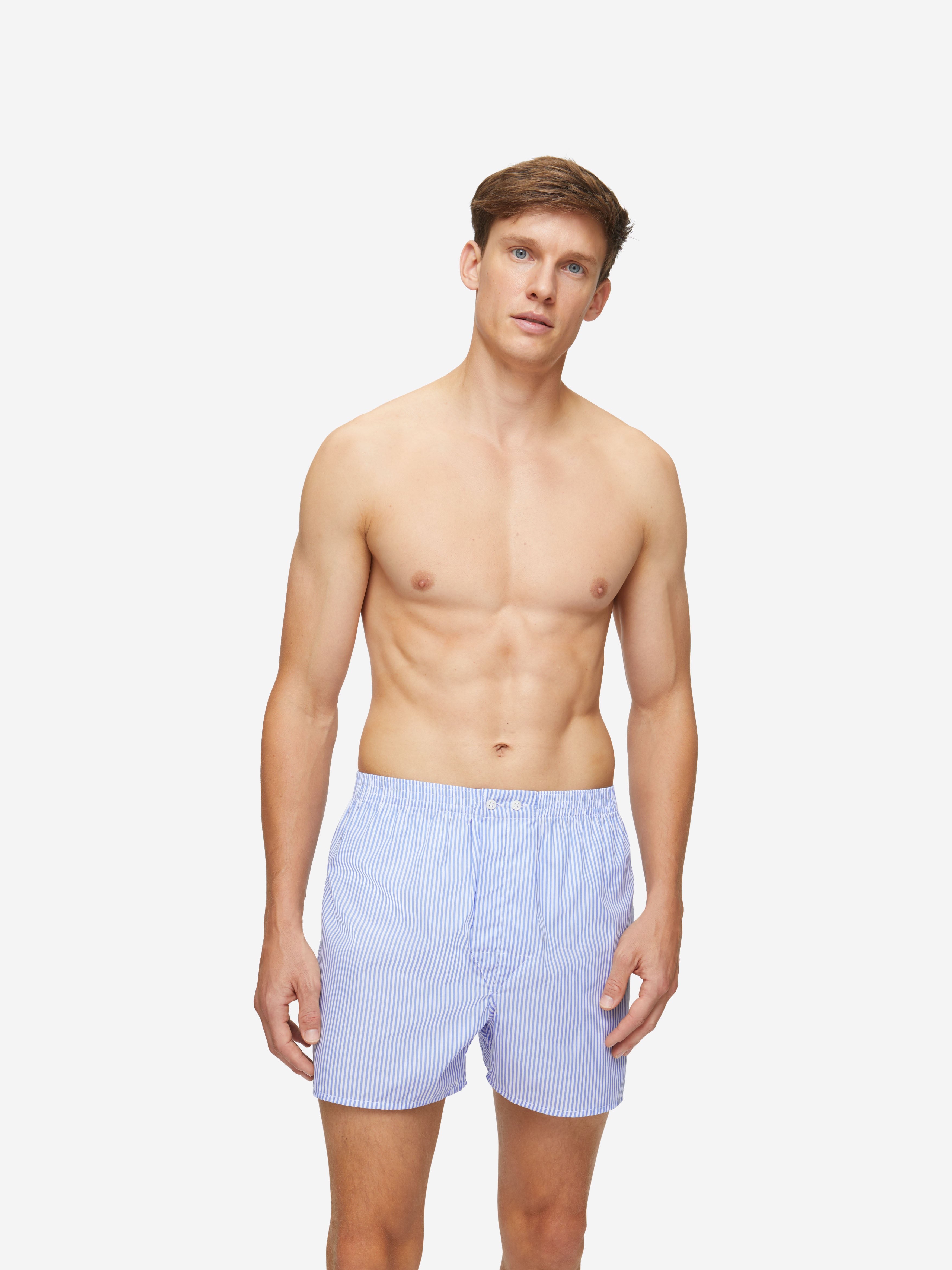 Men's Classic Fit Boxers James Cotton Blue