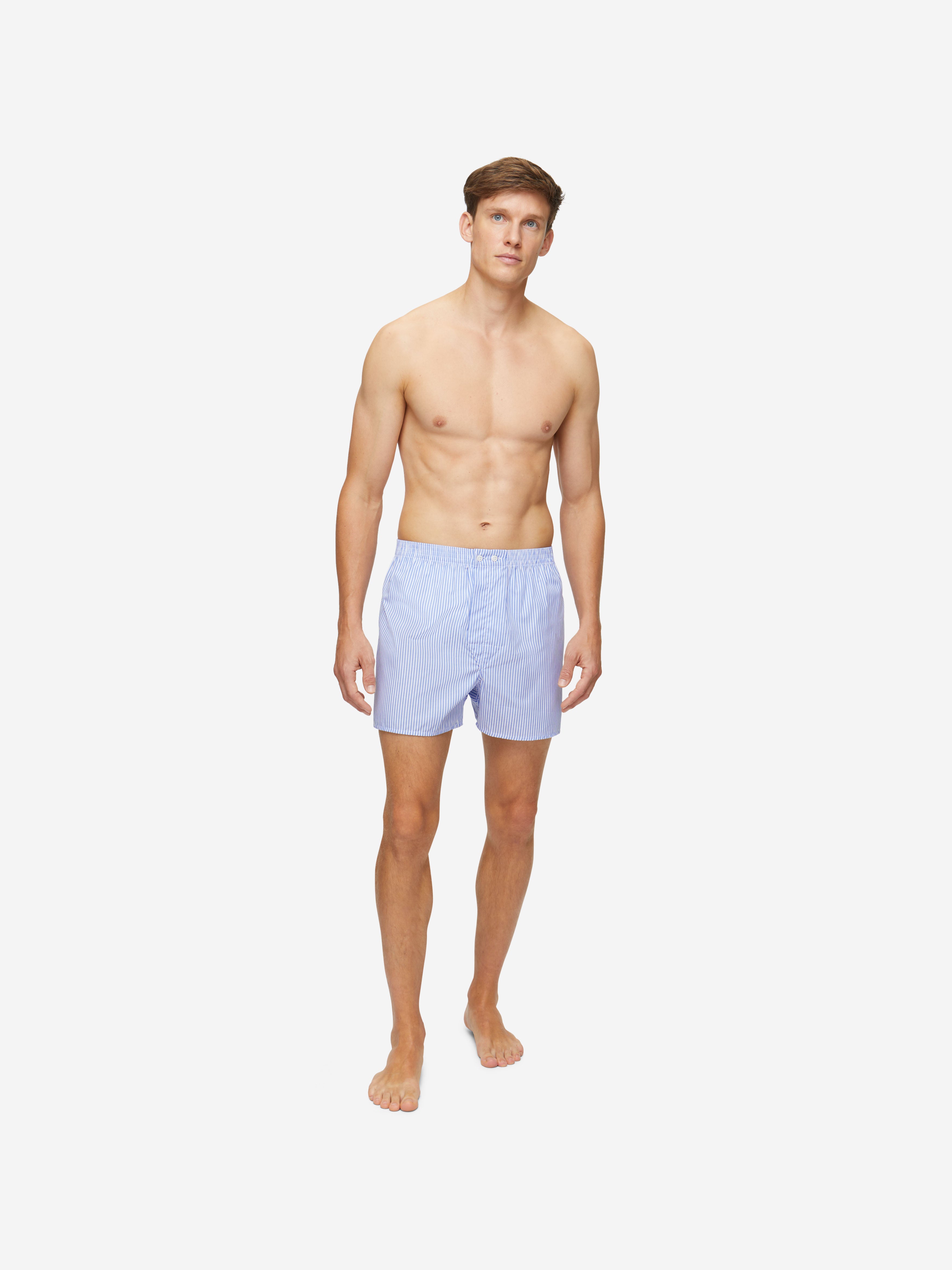 Men's Classic Fit Boxers James Cotton Blue