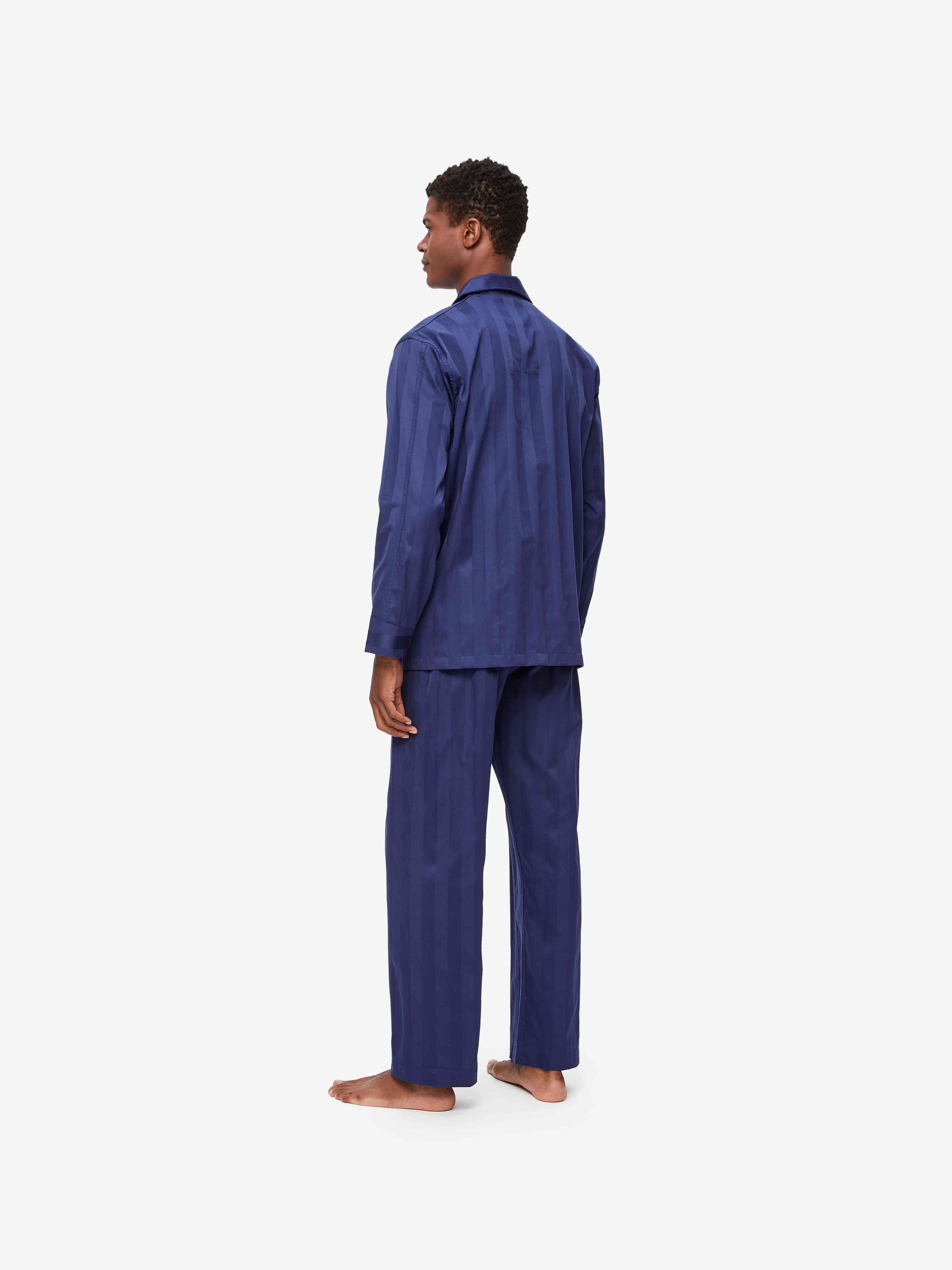 Men's Classic Fit Pajamas Lingfield Cotton Navy