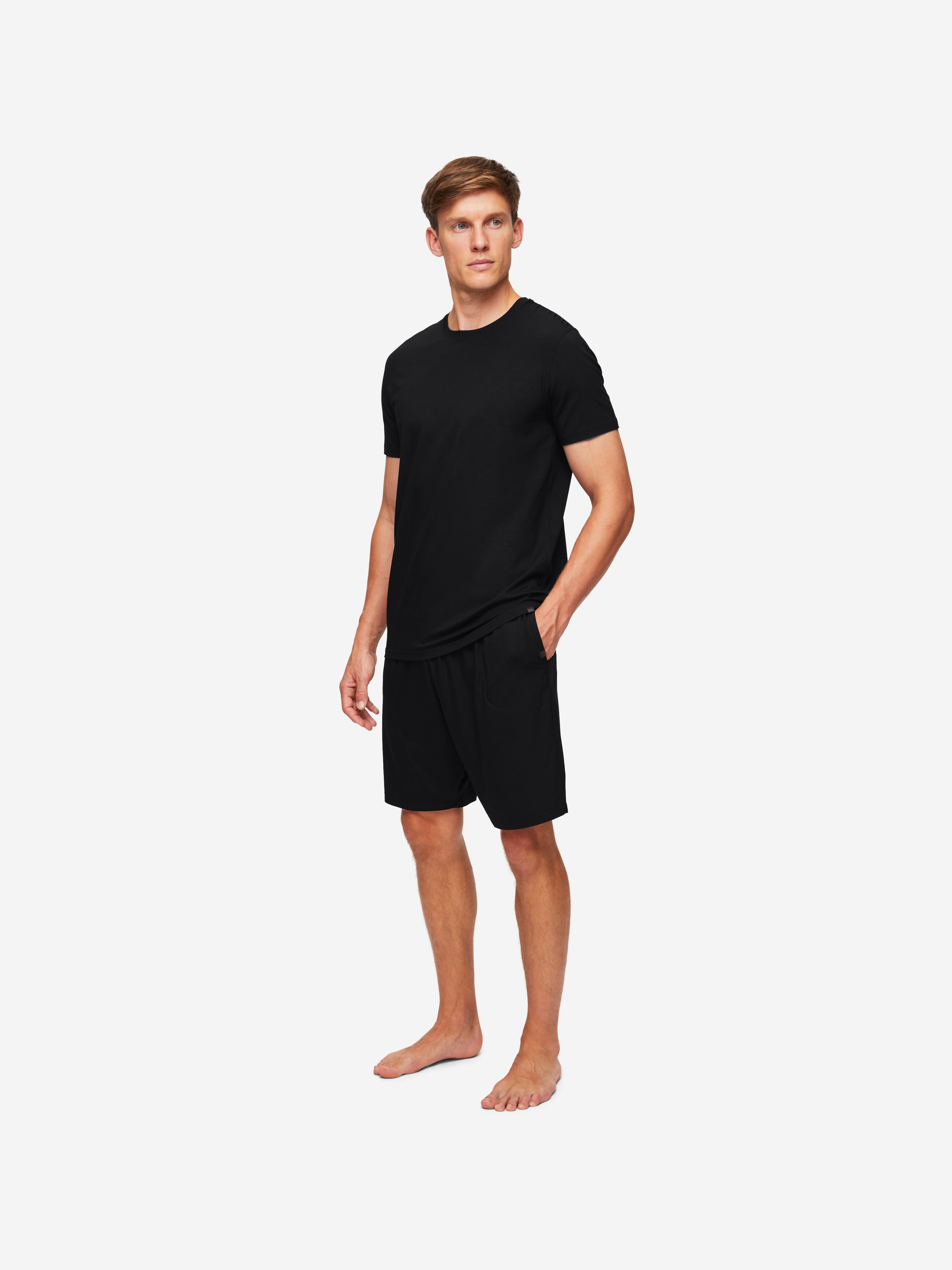 Men's Lounge Shorts Basel Micro Modal Stretch Black