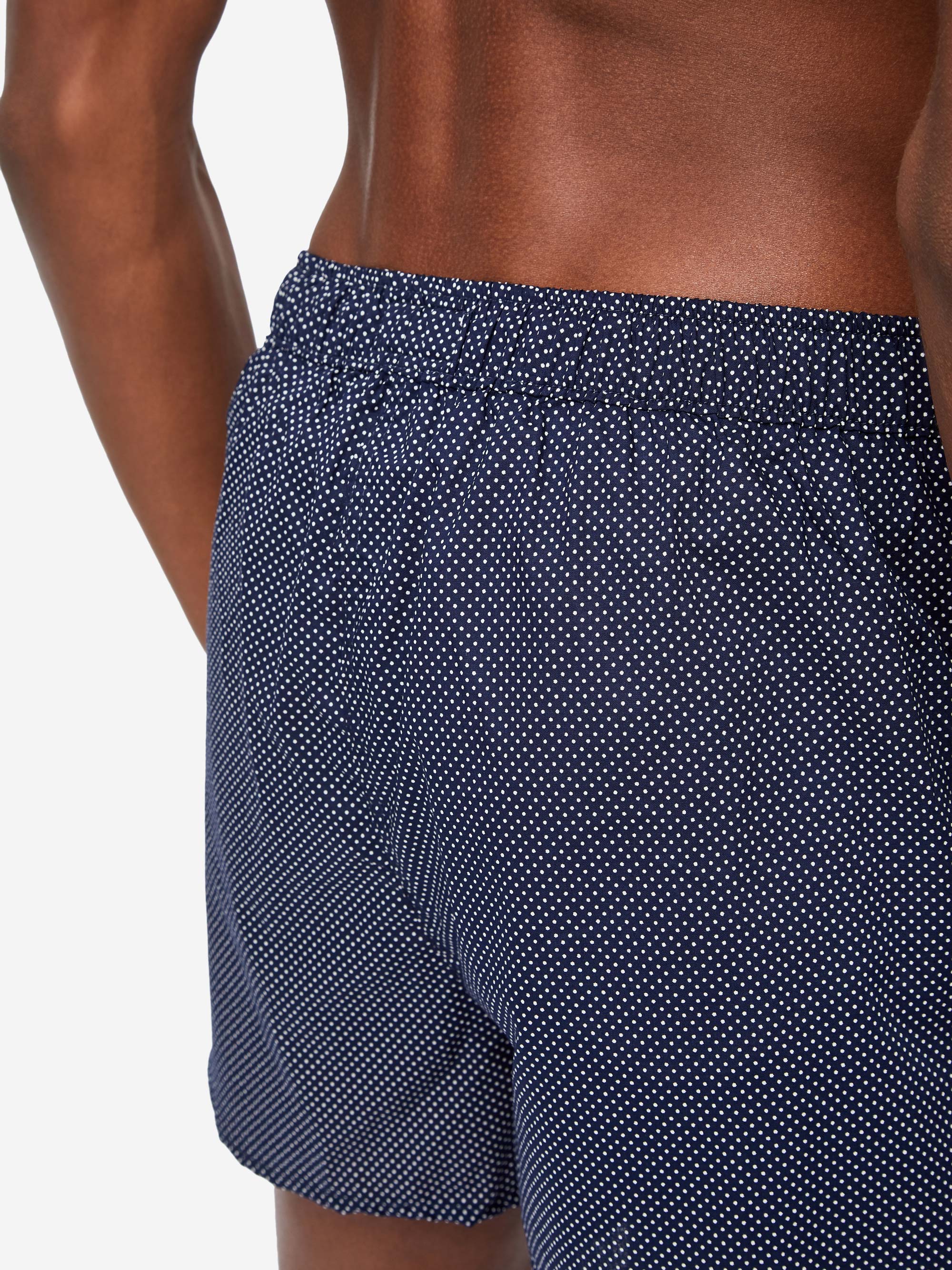 Men's Modern Fit Boxers Plaza 21 Cotton Batiste Navy 