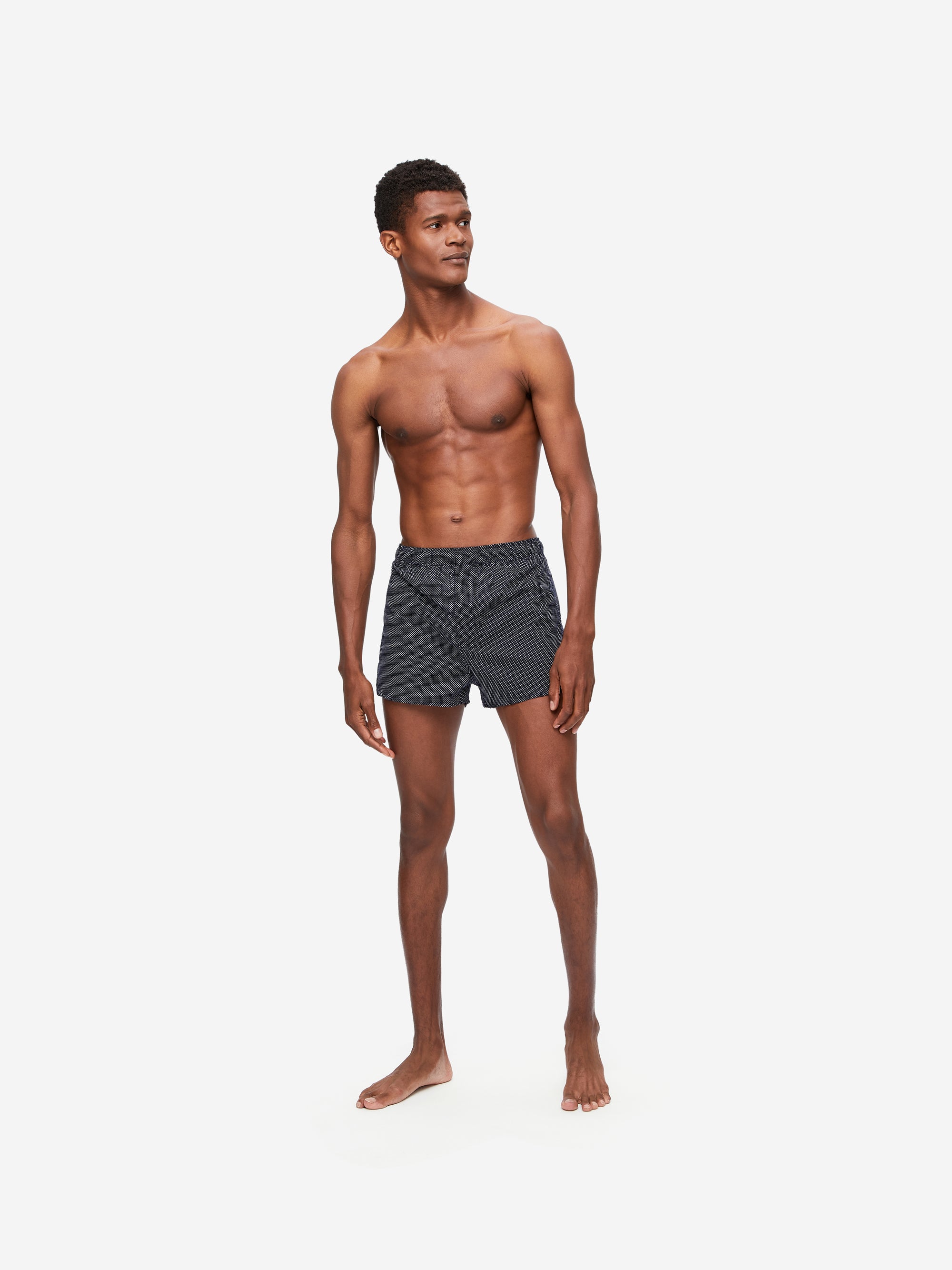 Men's Modern Fit Boxers Plaza 21 Cotton Batiste Navy 