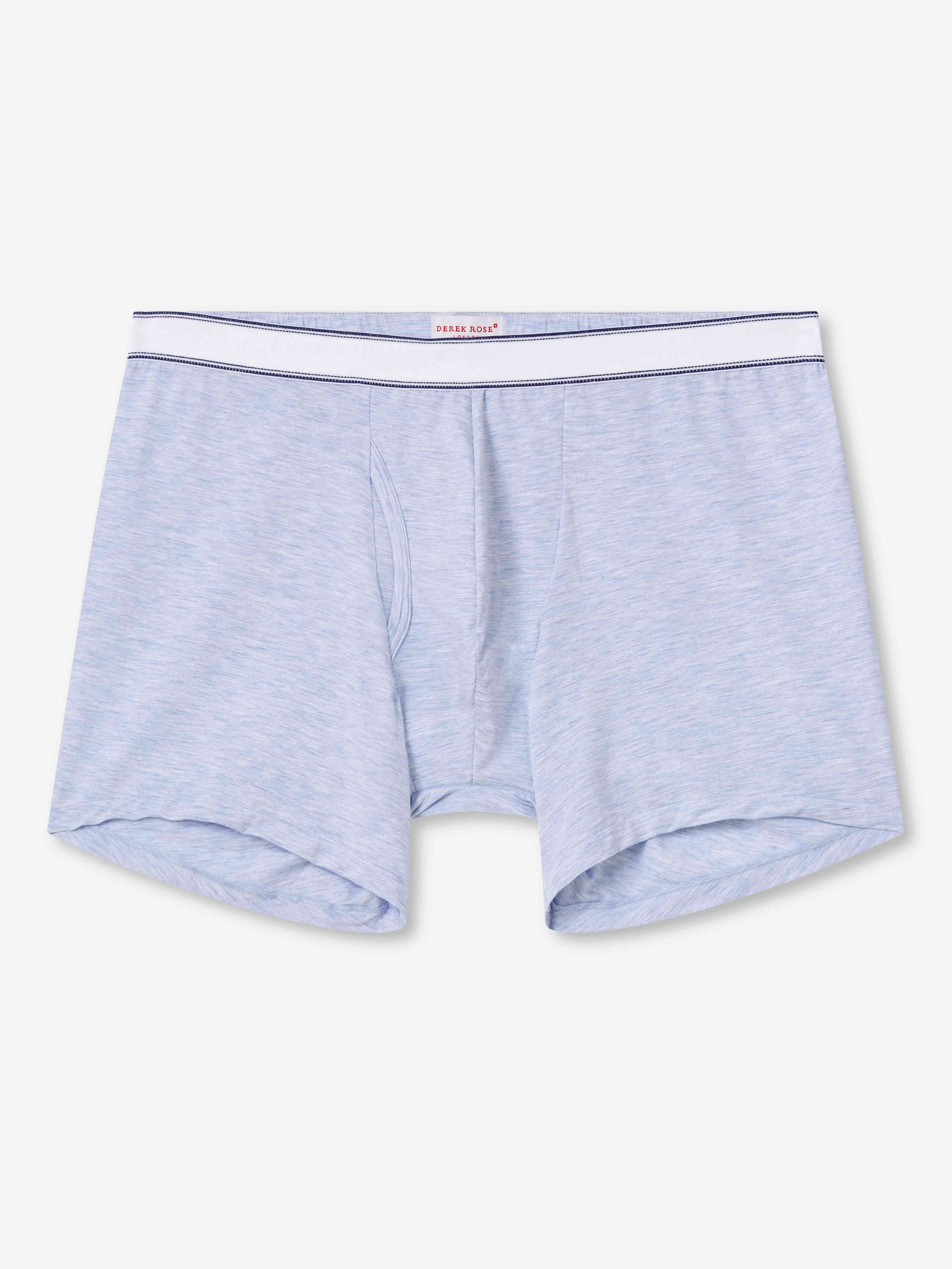 Men's Trunks Ethan Micro Modal Stretch Light Blue Marl