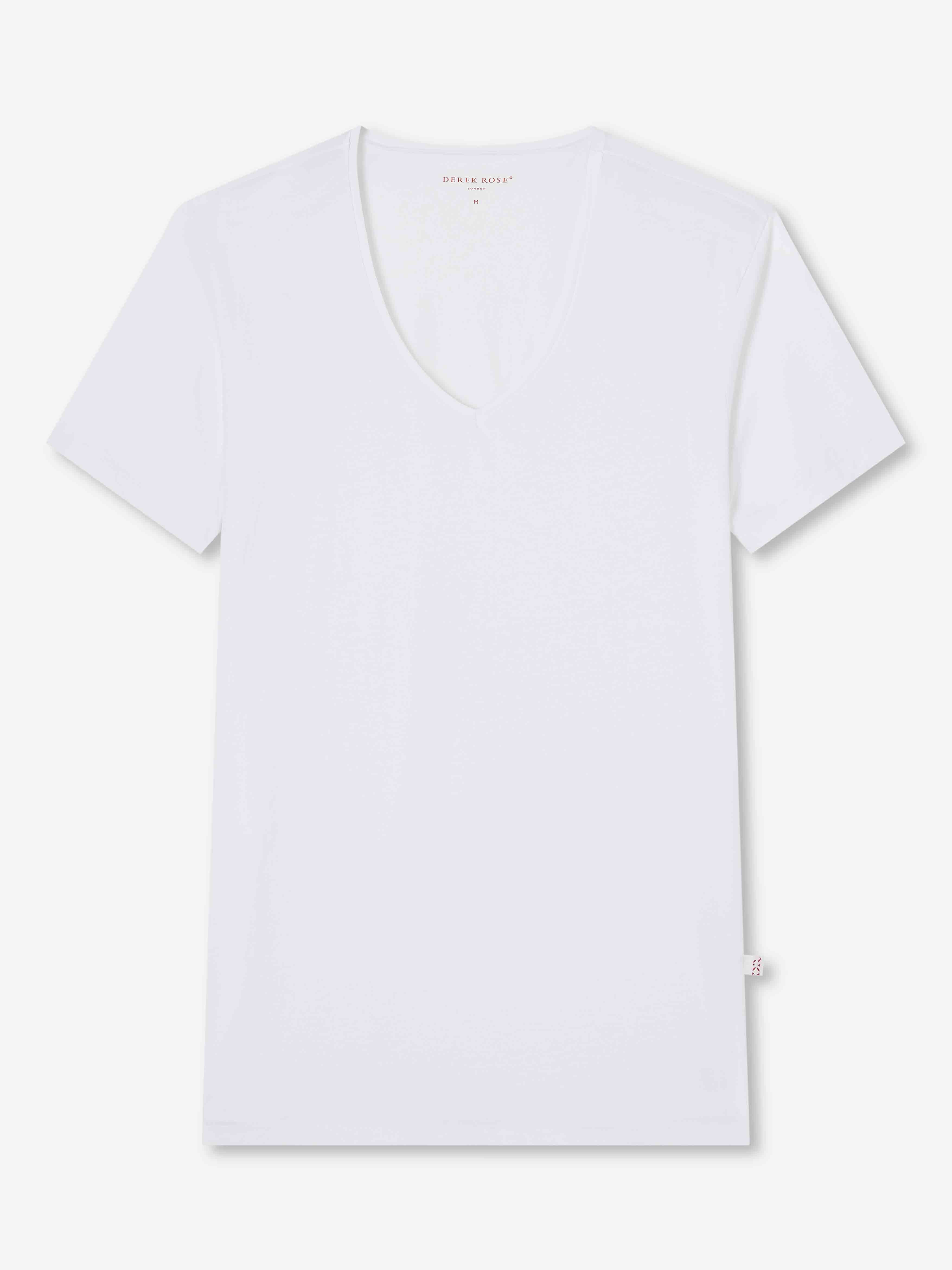 Men's Underwear V-Neck T-Shirt Jack Pima Cotton Stretch White