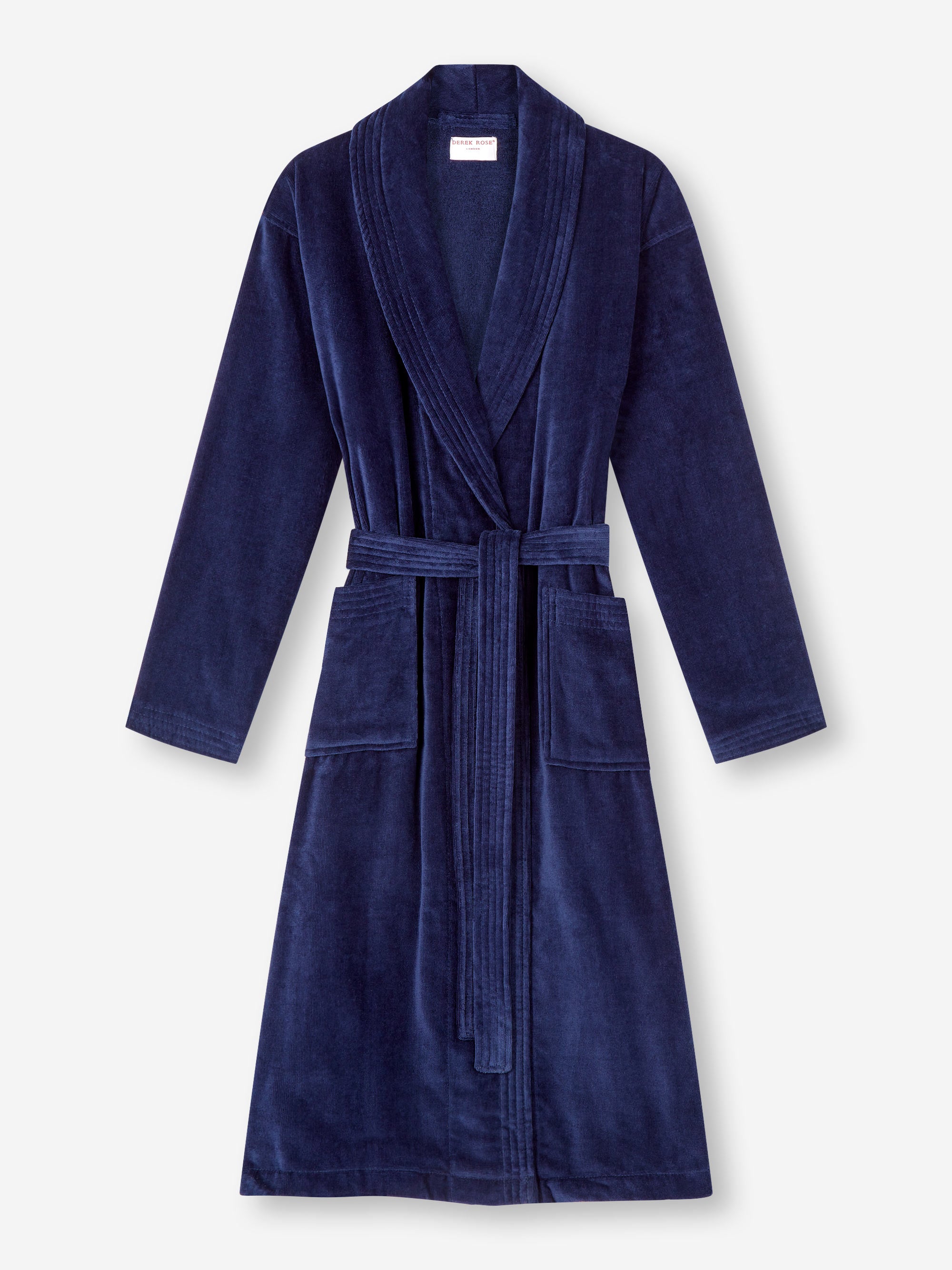 Women's Bathrobe Triton 10 Terry Cotton Navy