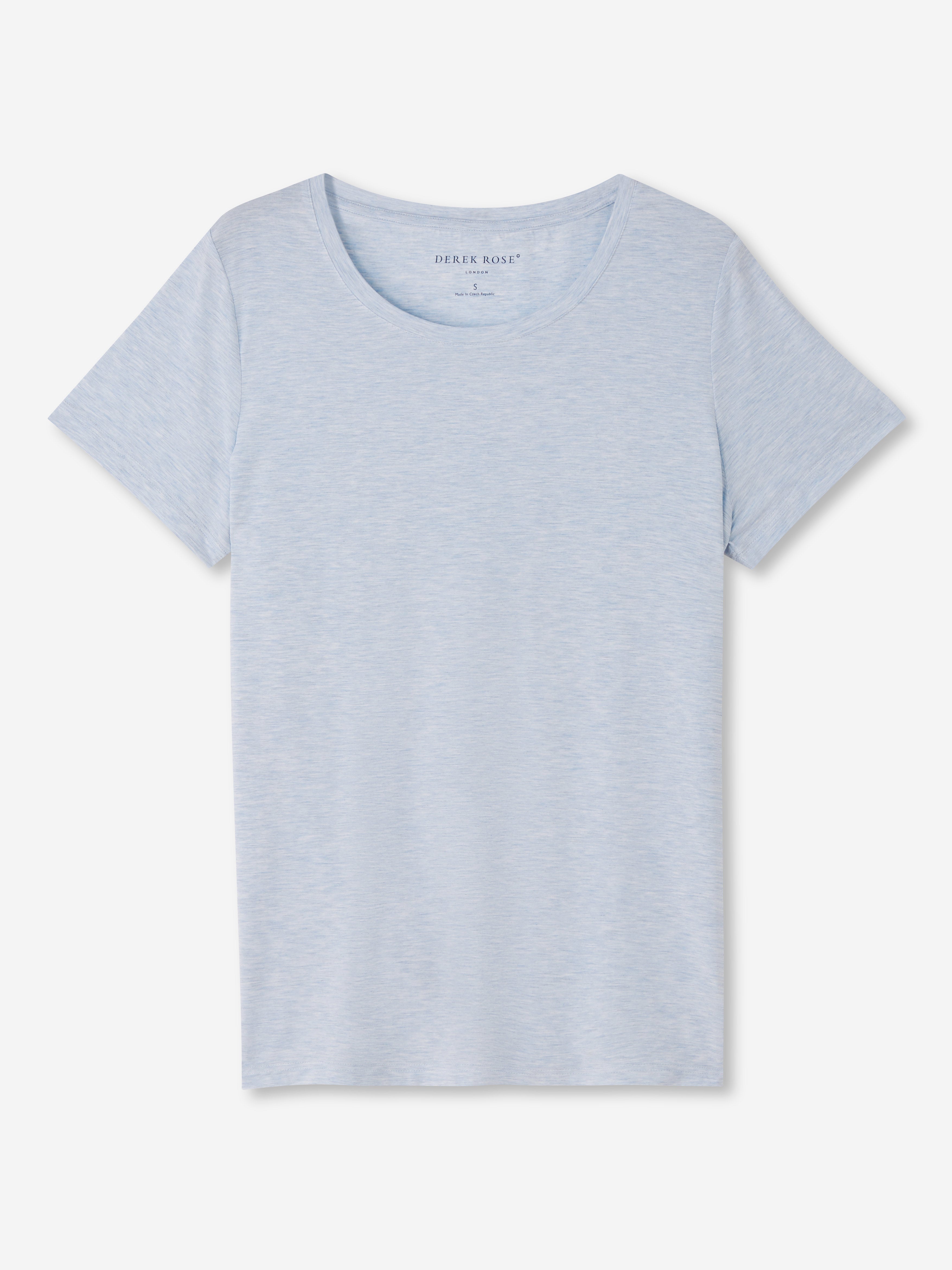 Women's T-Shirt Ethan Micro Modal Stretch Light Blue Marl